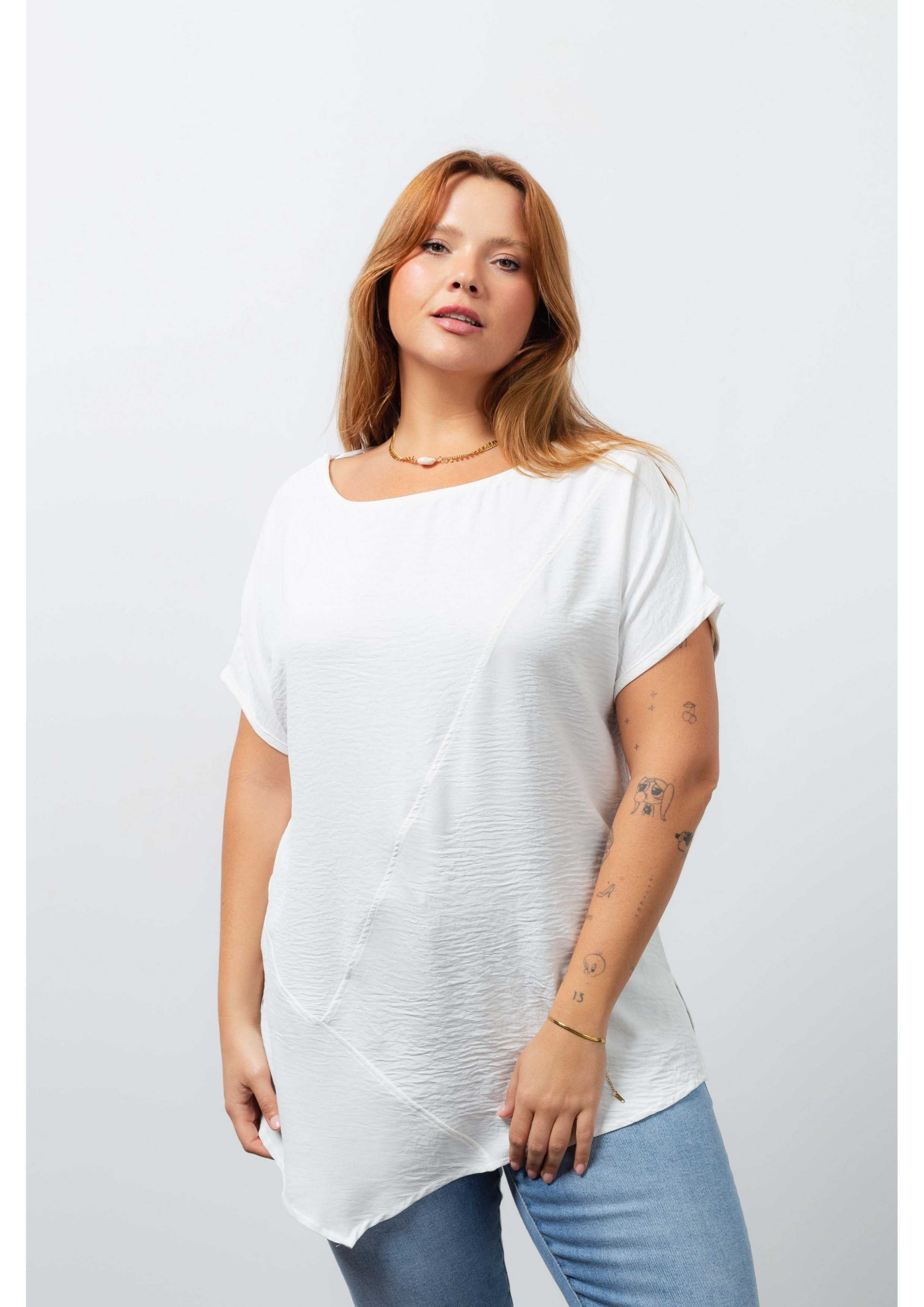 Plain Fabric Tunic Spring...