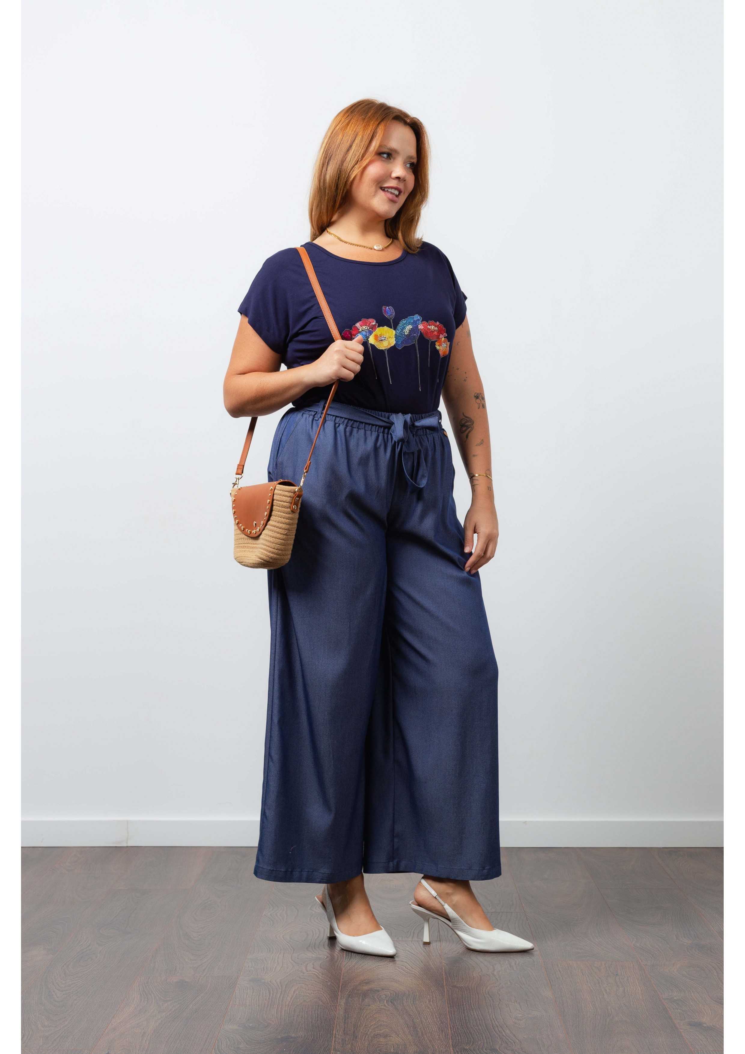 Pantalones culotte de tela...