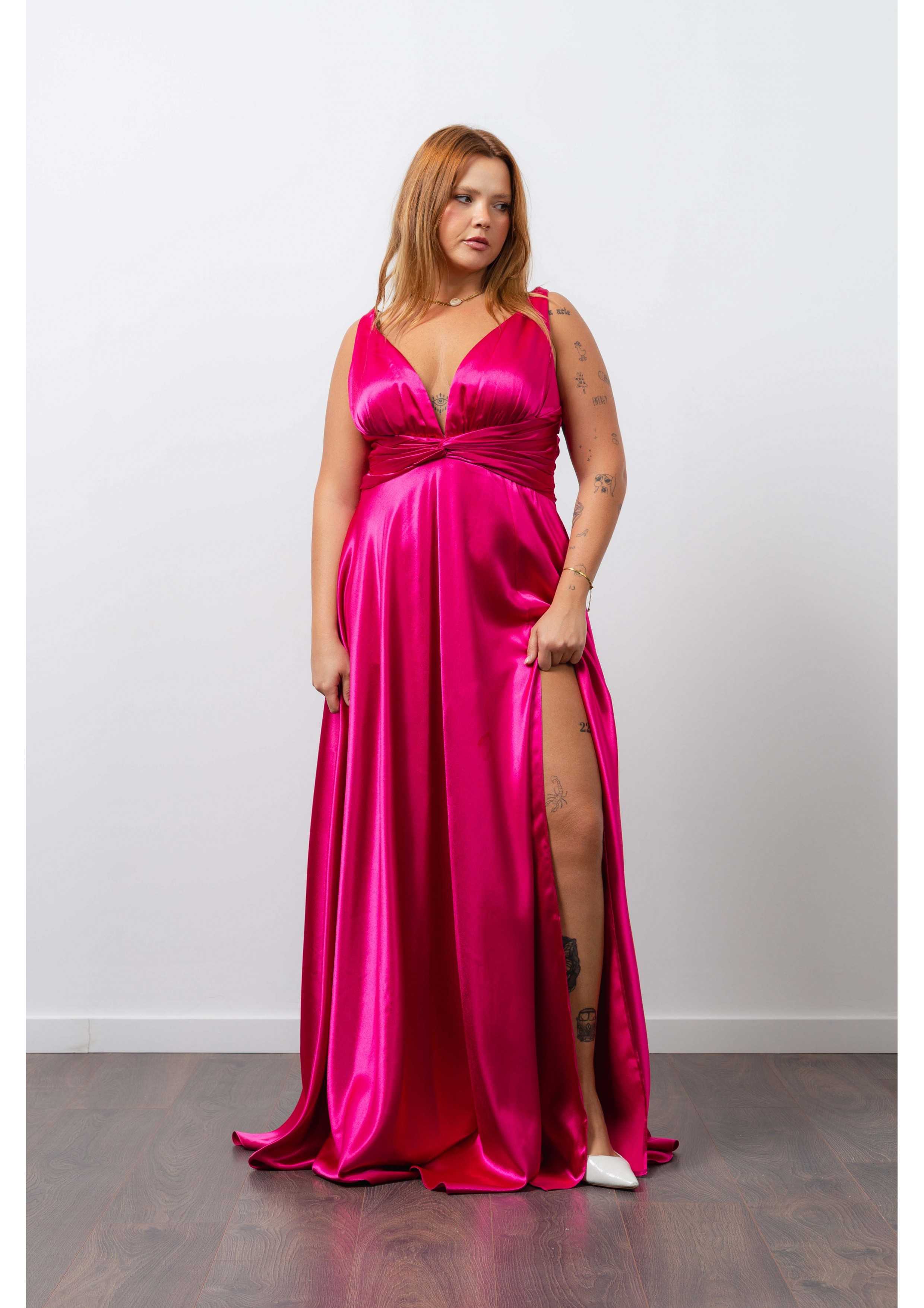 Vestido de tejido liso...