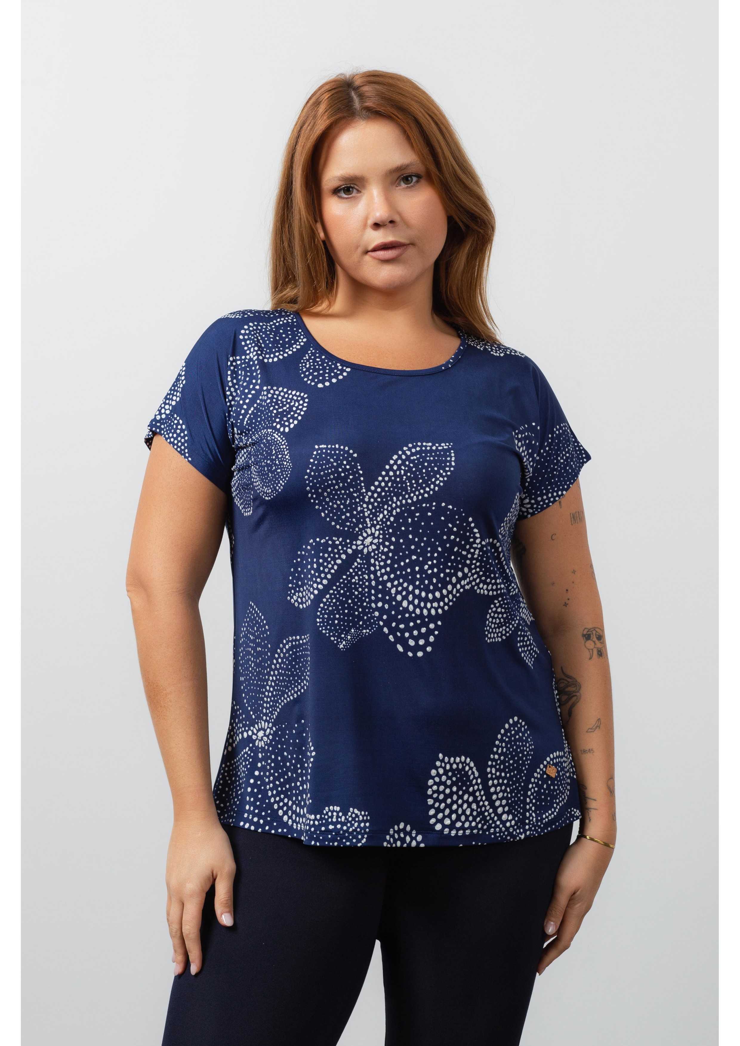 Túnica de malla estampada...