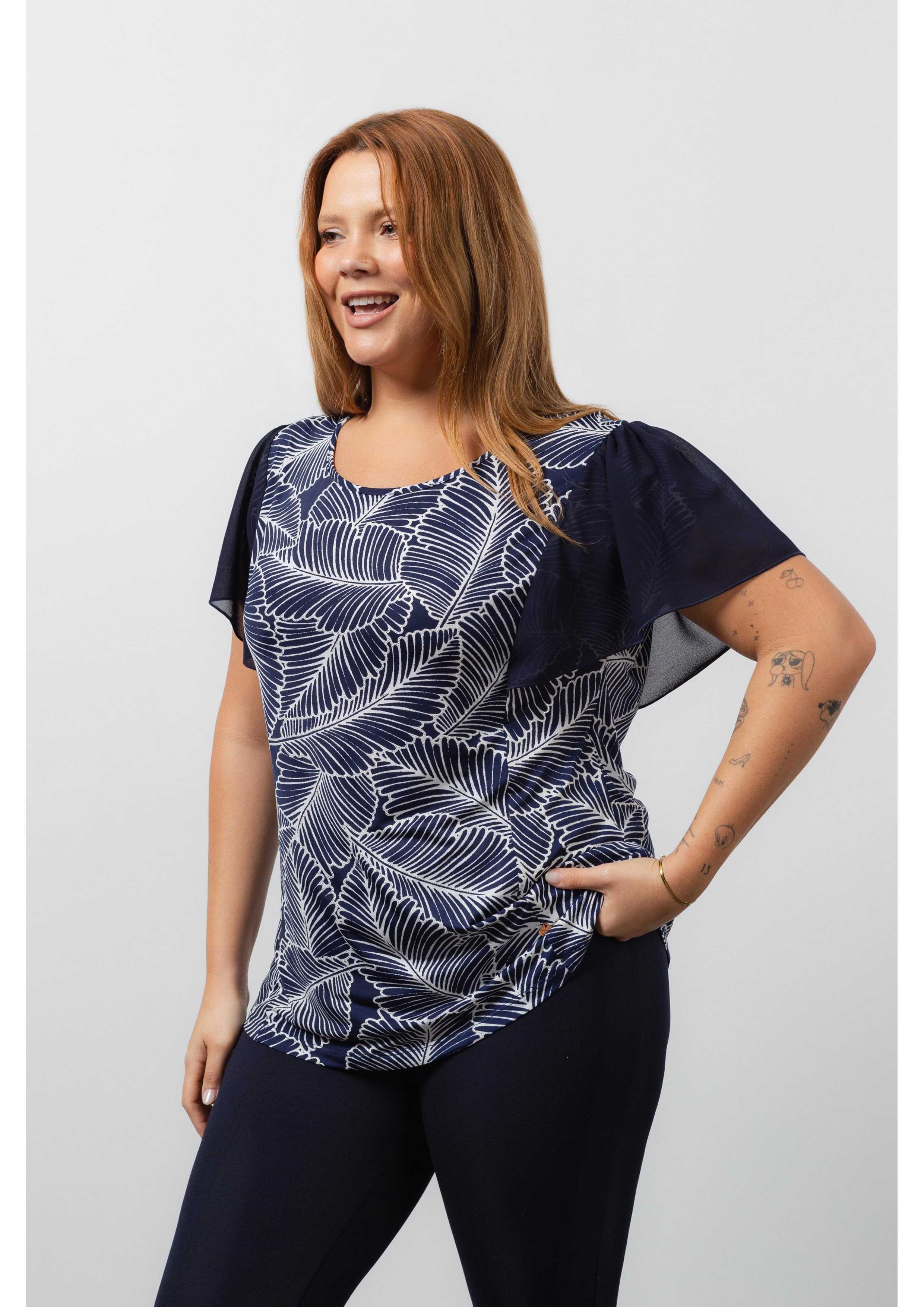 T-shirt en maille imprimée...