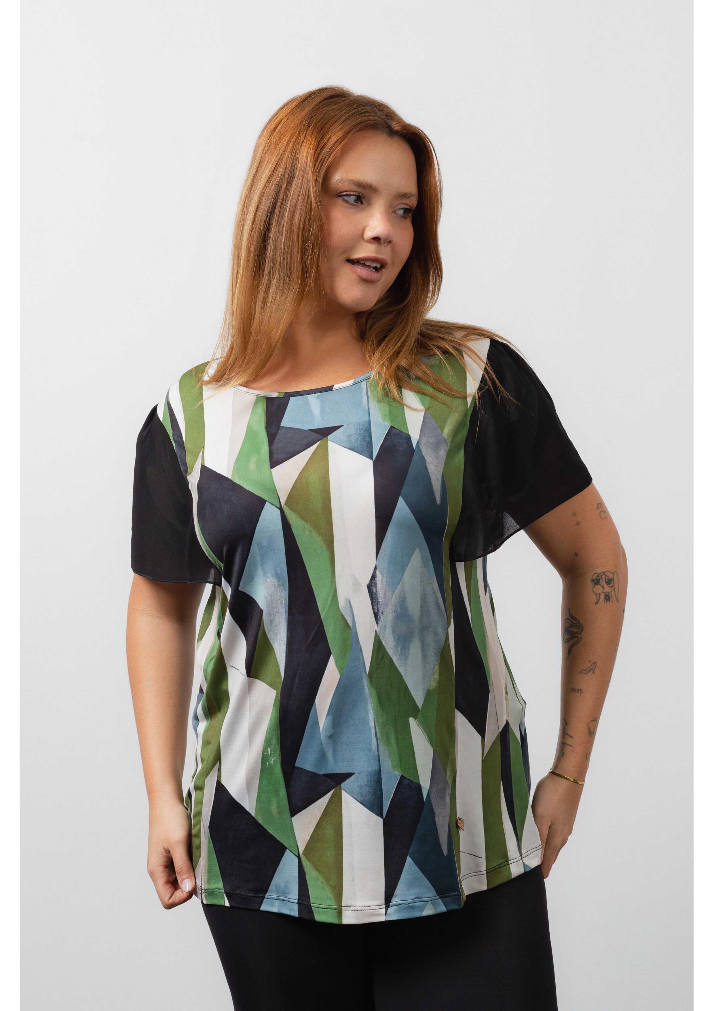 Camiseta de punto estampada...