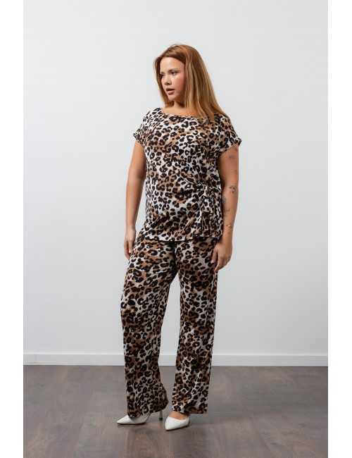 Pantalón de punto estampado...