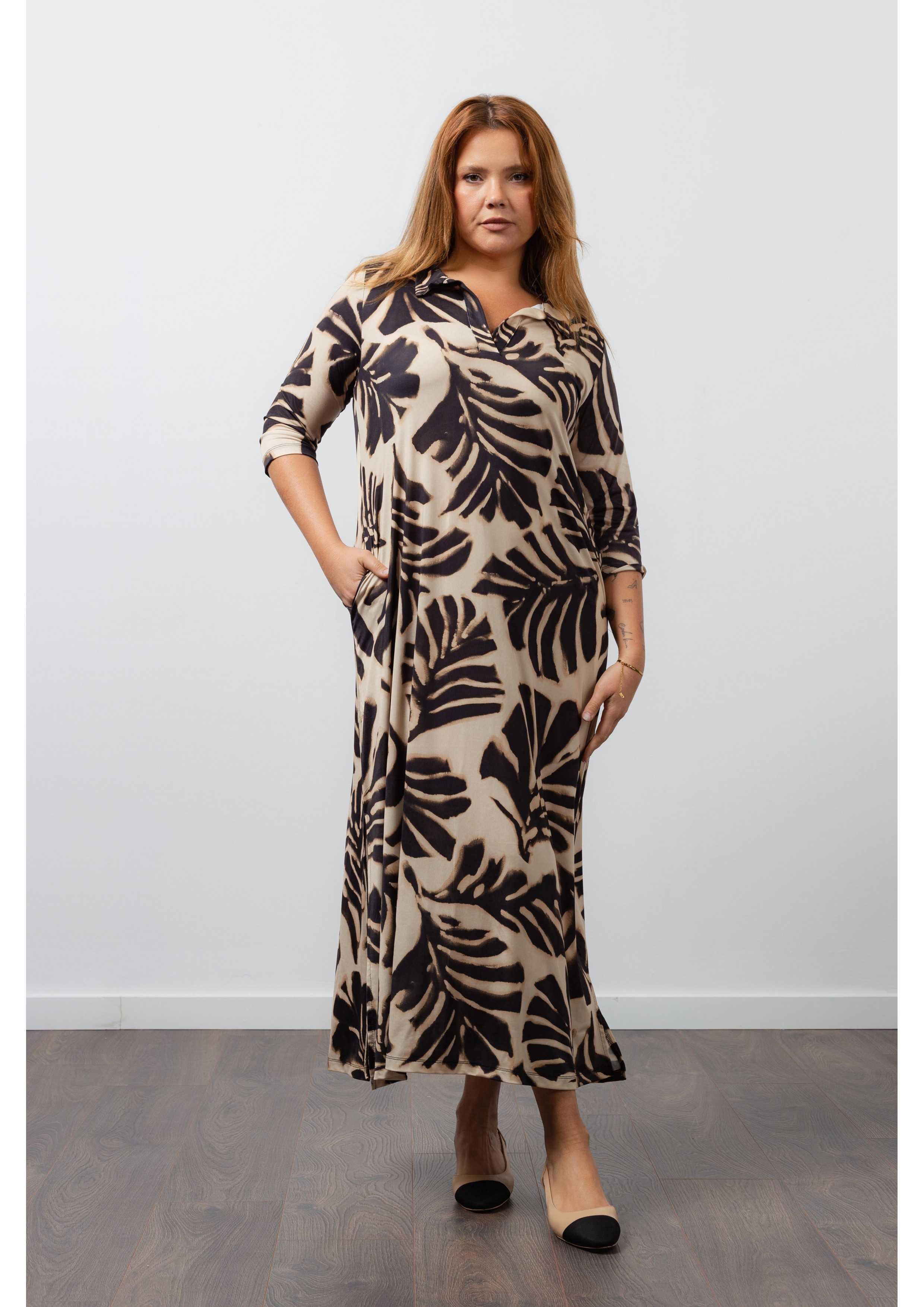 Vestido de punto estampado...