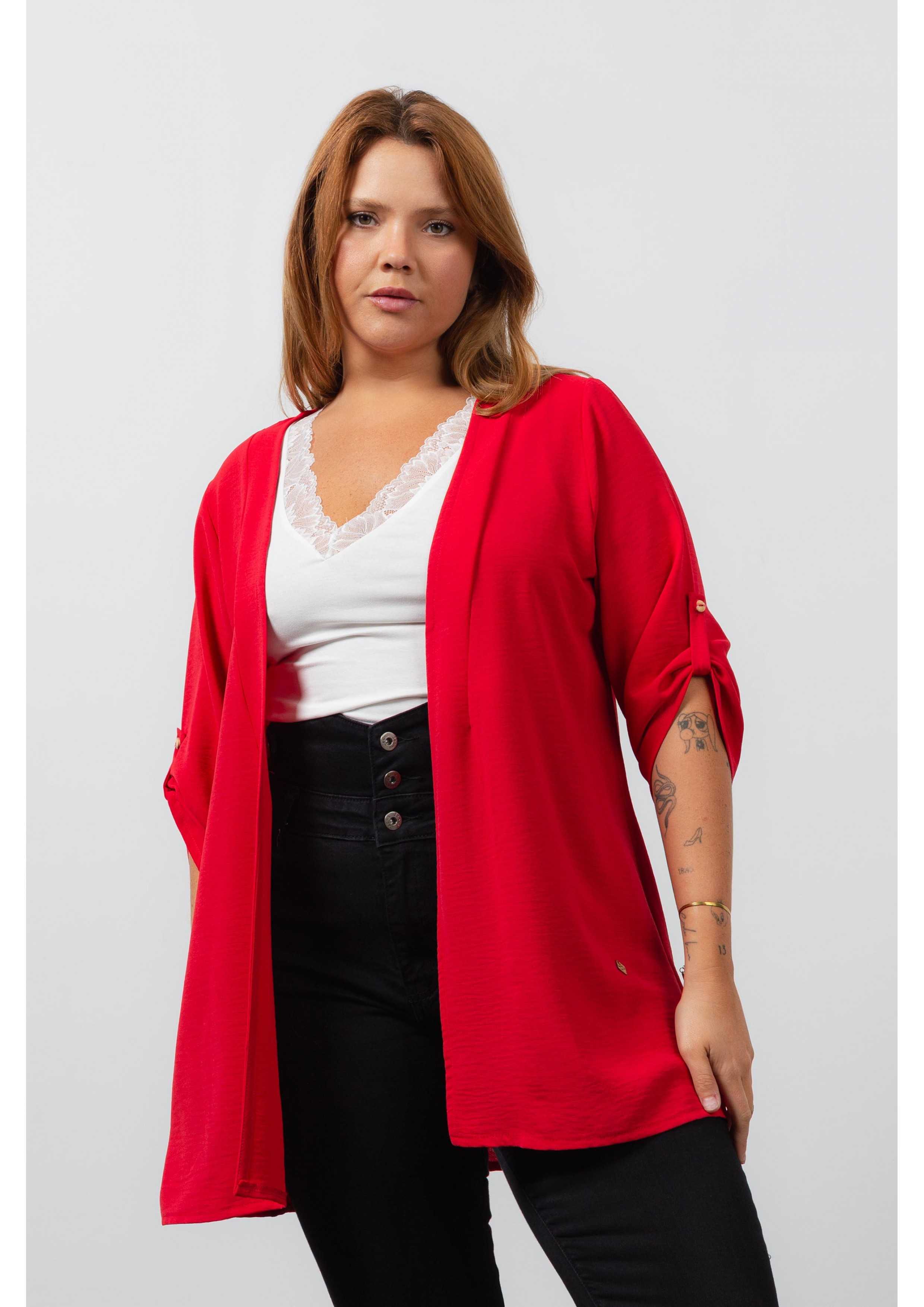 Veste en tissu uni...