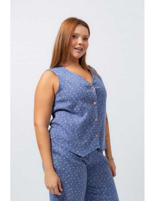 Chaleco de mezclilla con...