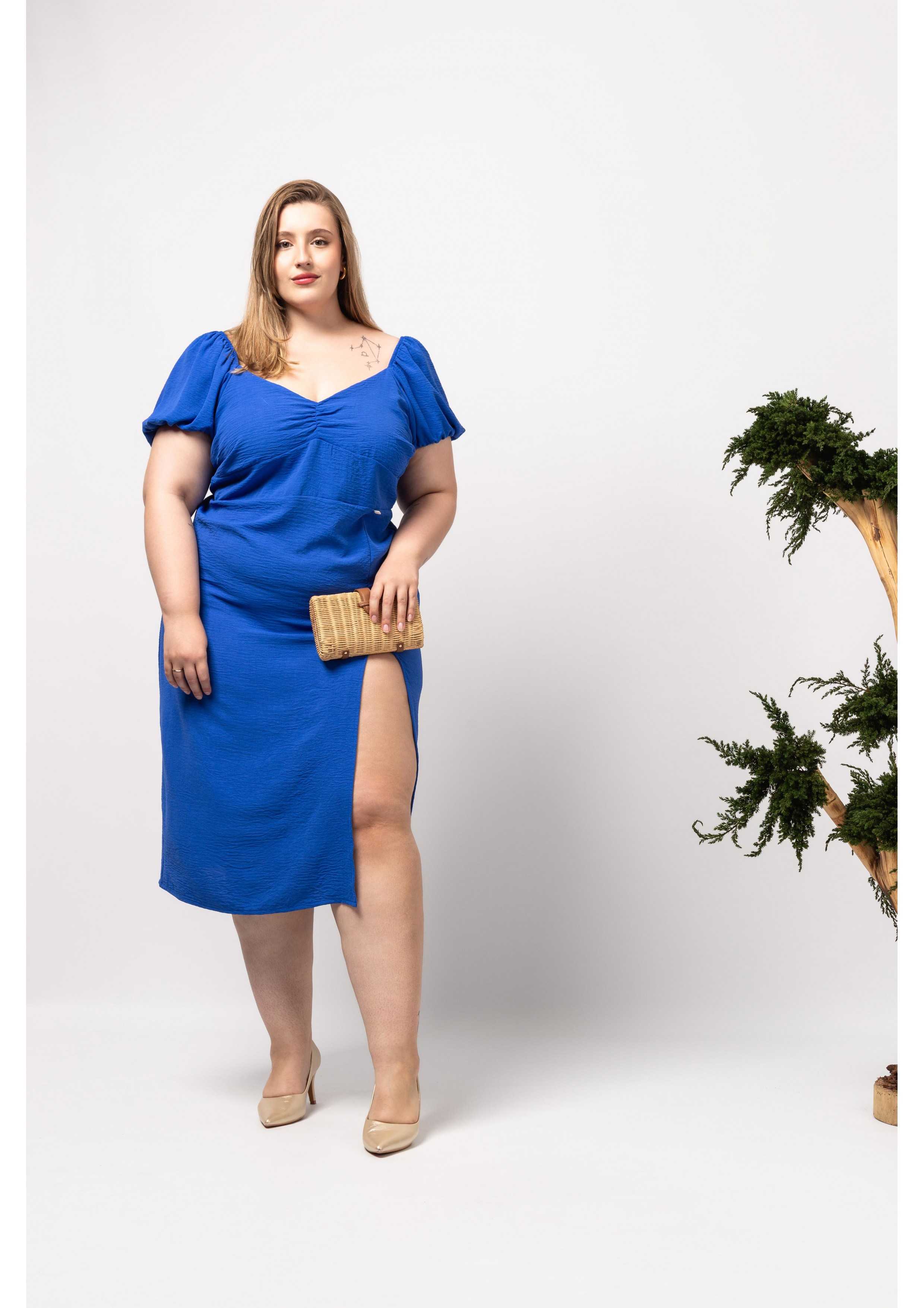 Robe en Tissu Uni...