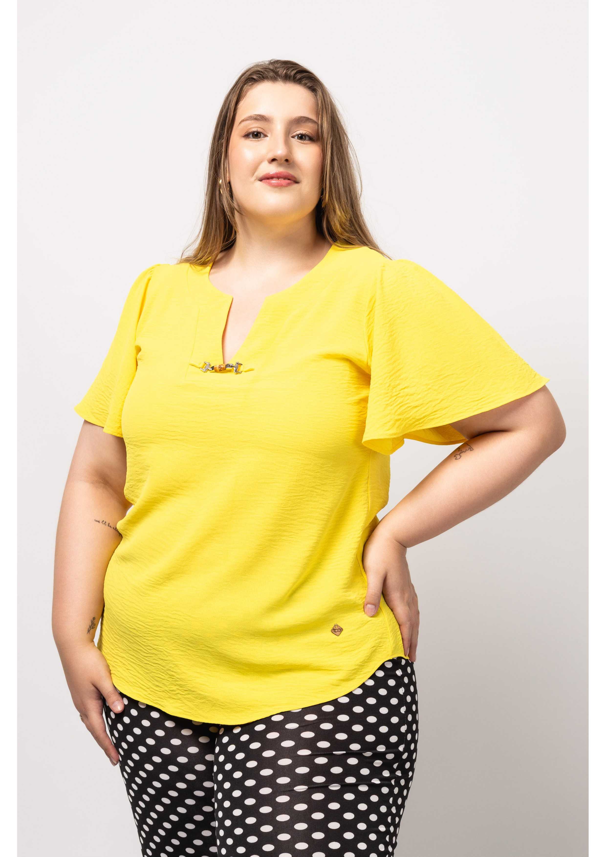 Plain Fabric Tunic Spring...