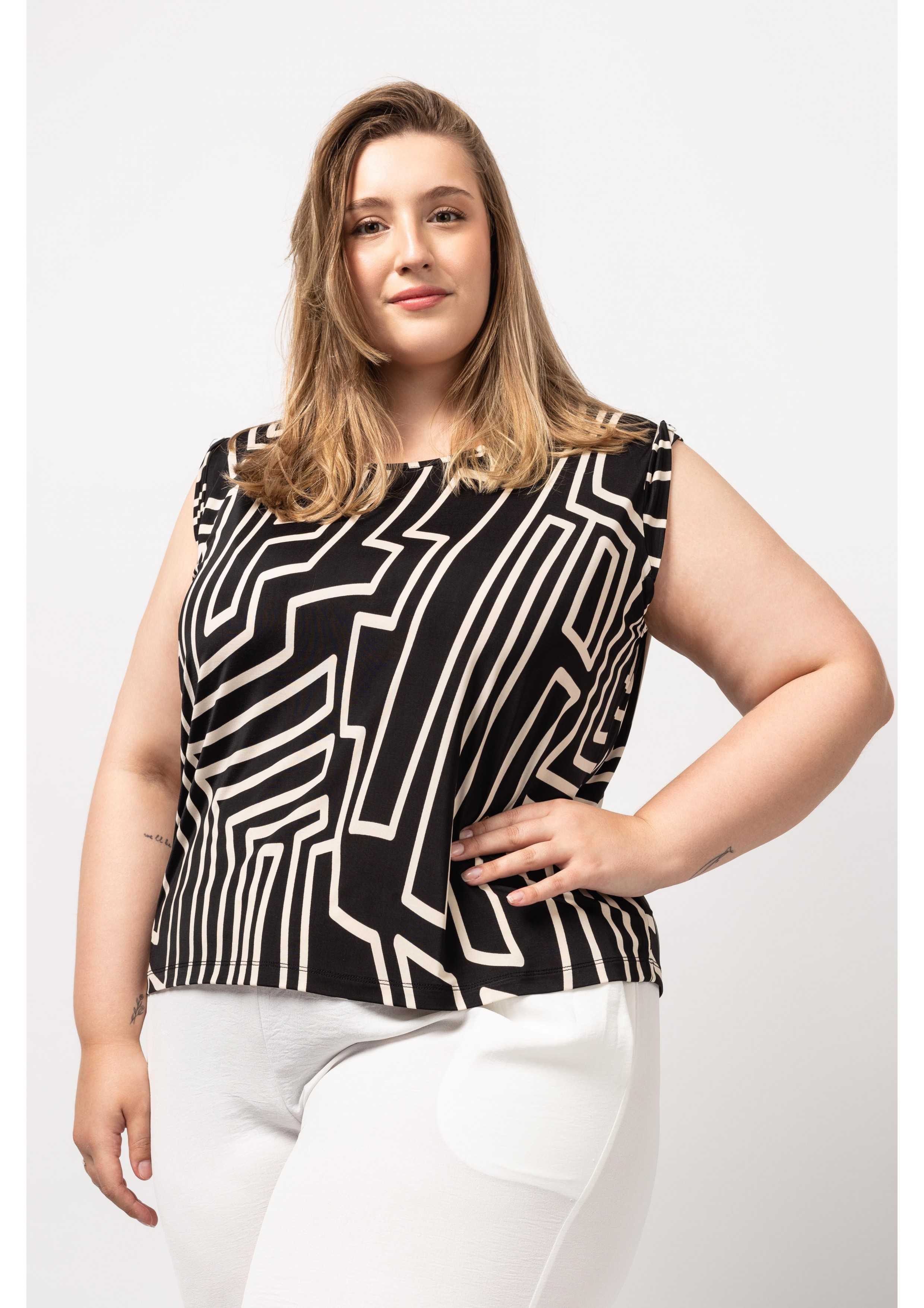 Top de malha estampada...