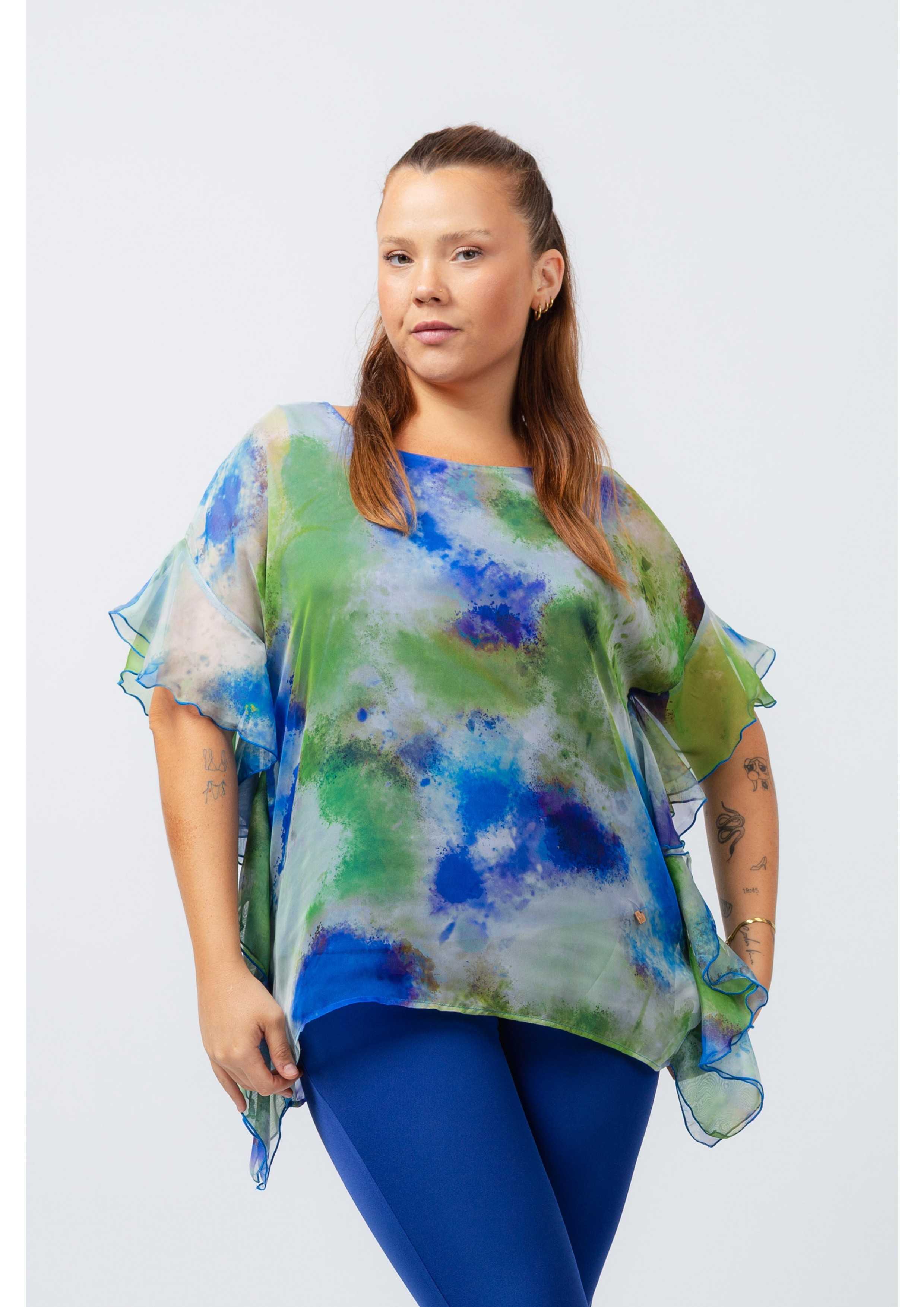 Tunic in printed fabric...