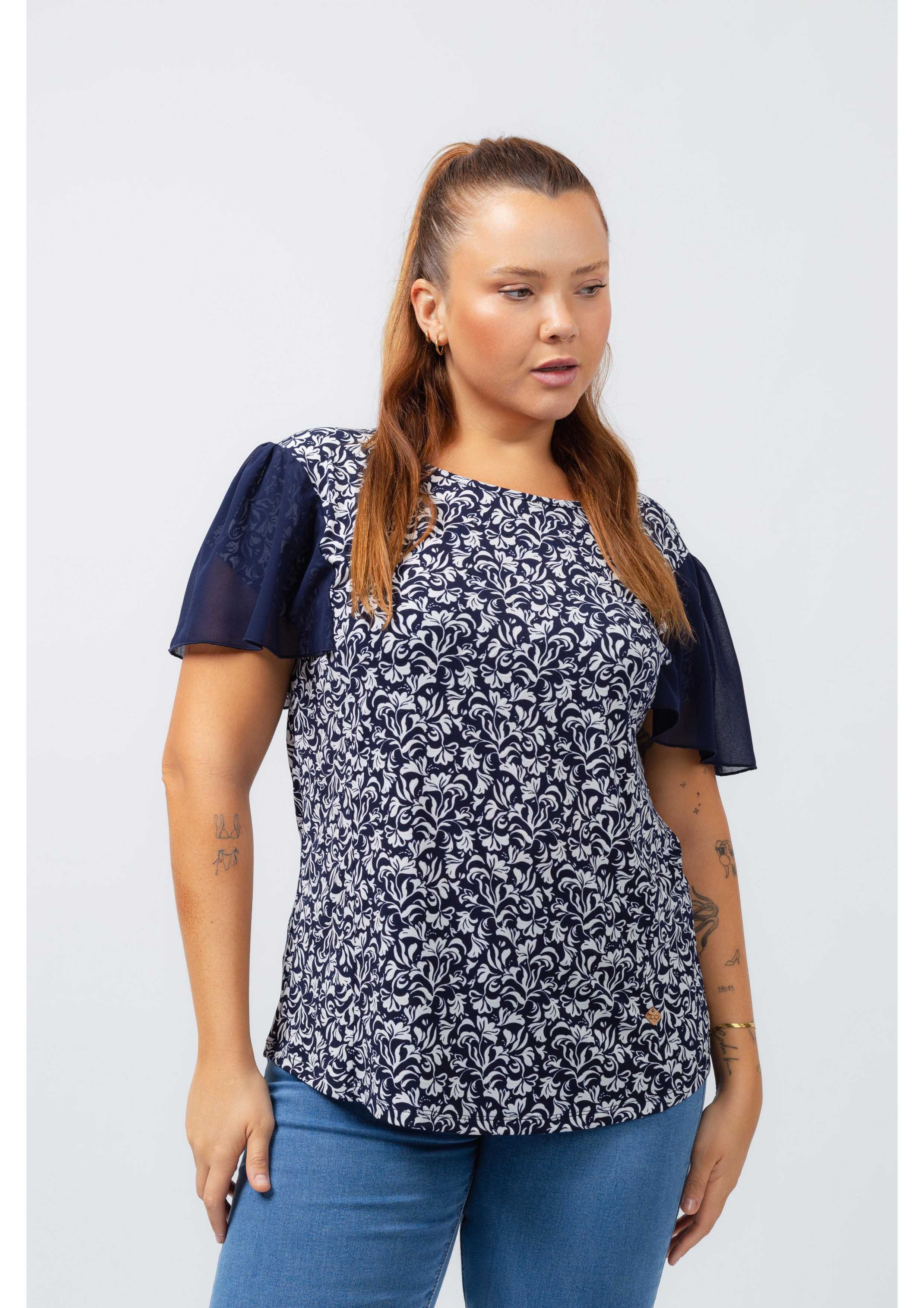 Camiseta de punto estampada...