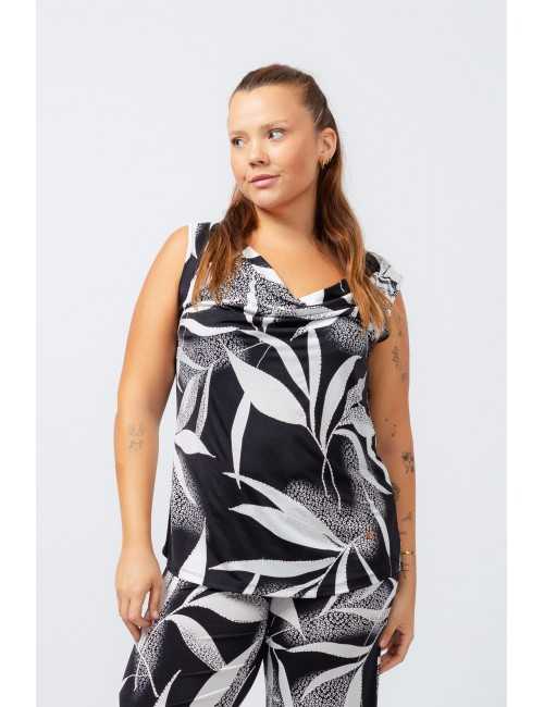 Top en maille imprimée...