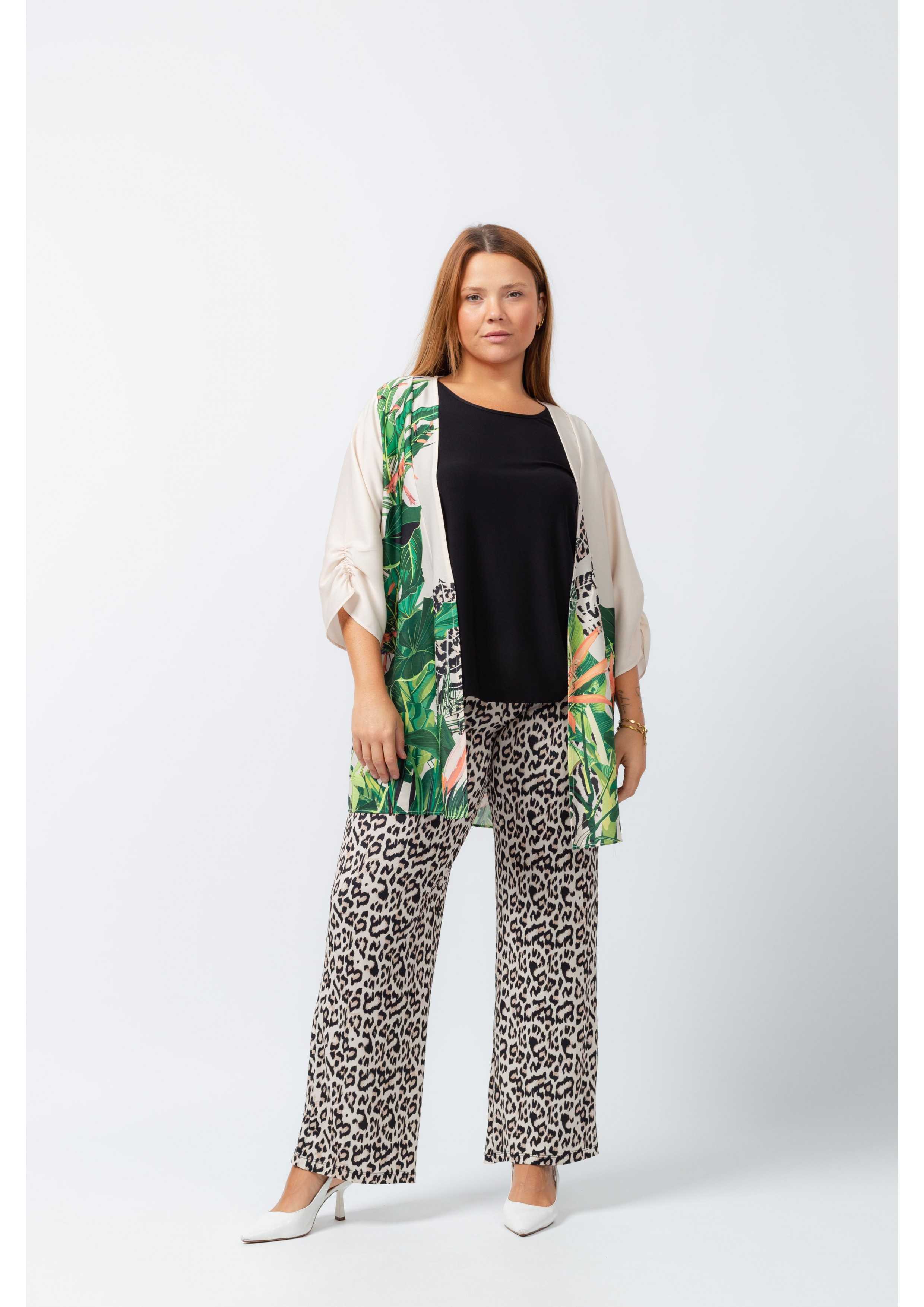 Pantalon en maille imprimée...