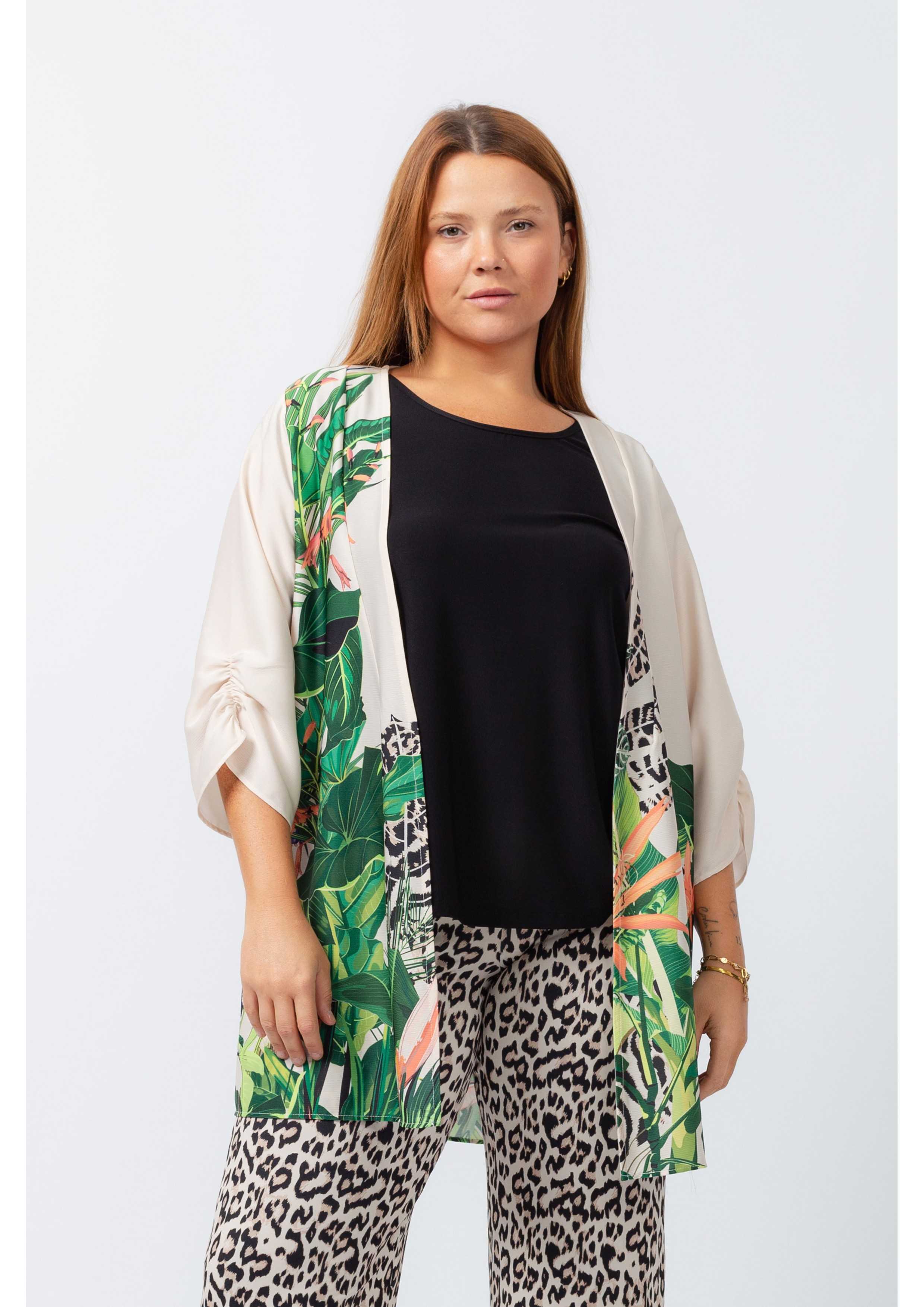 Veste en tissu imprimé à...