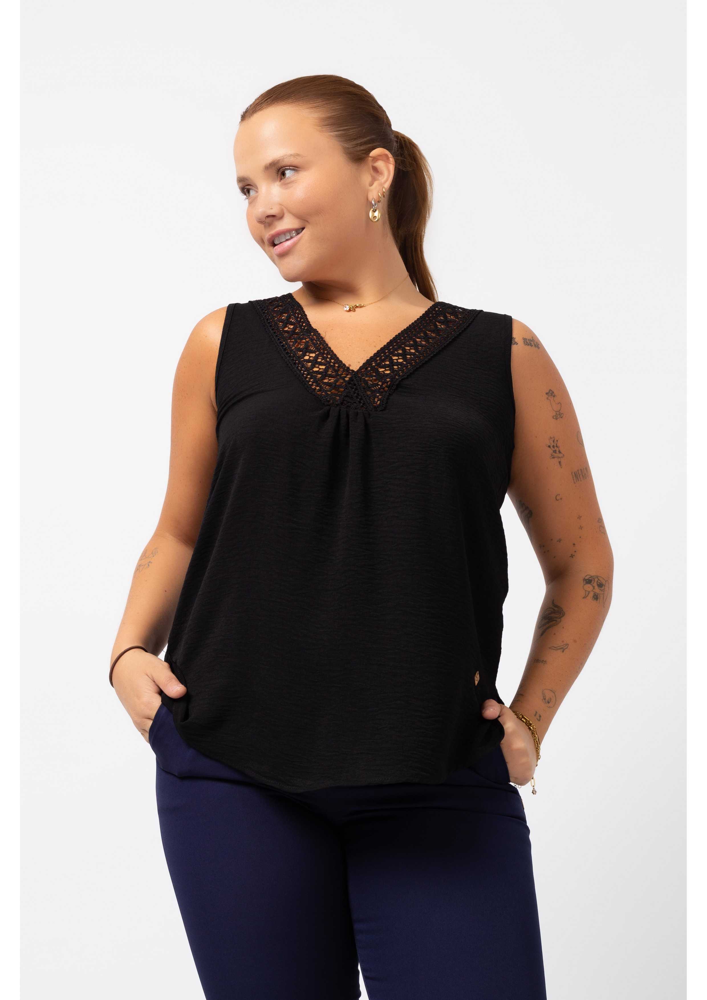 Top en tissu uni Collection...