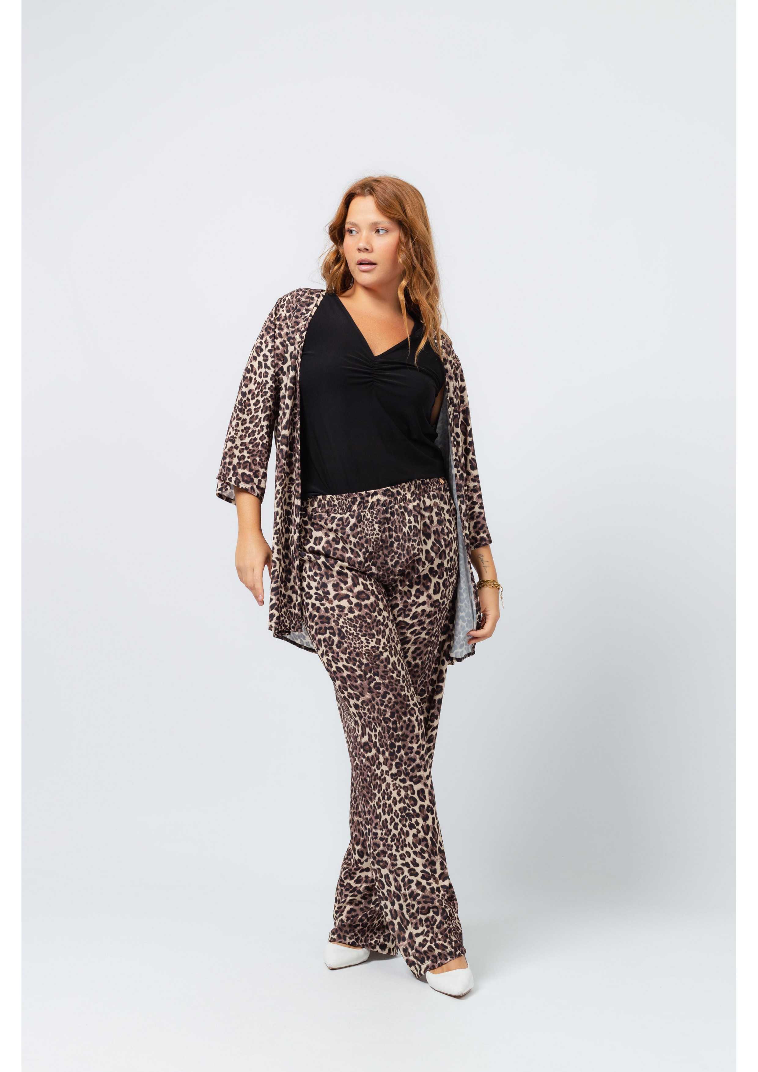 Solid Fabric Pants Spring...