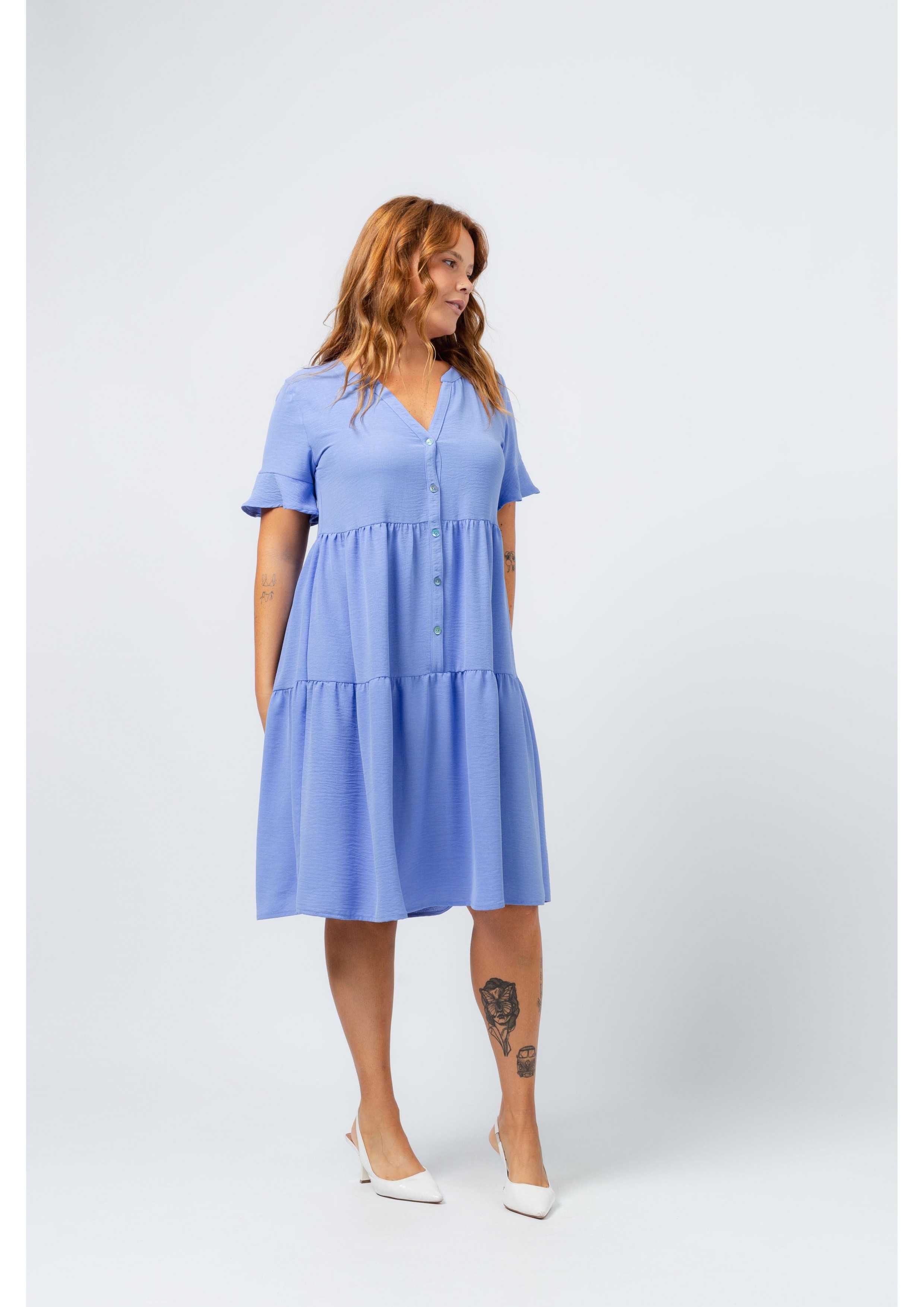 Vestido en tejido liso...