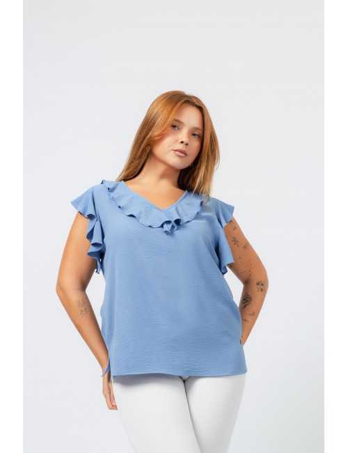 257022 - Top em tecido liso...