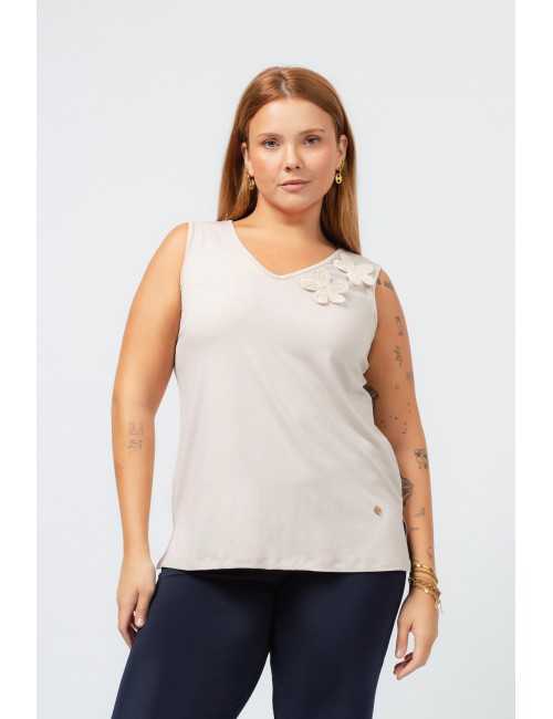 Top en maille unie...