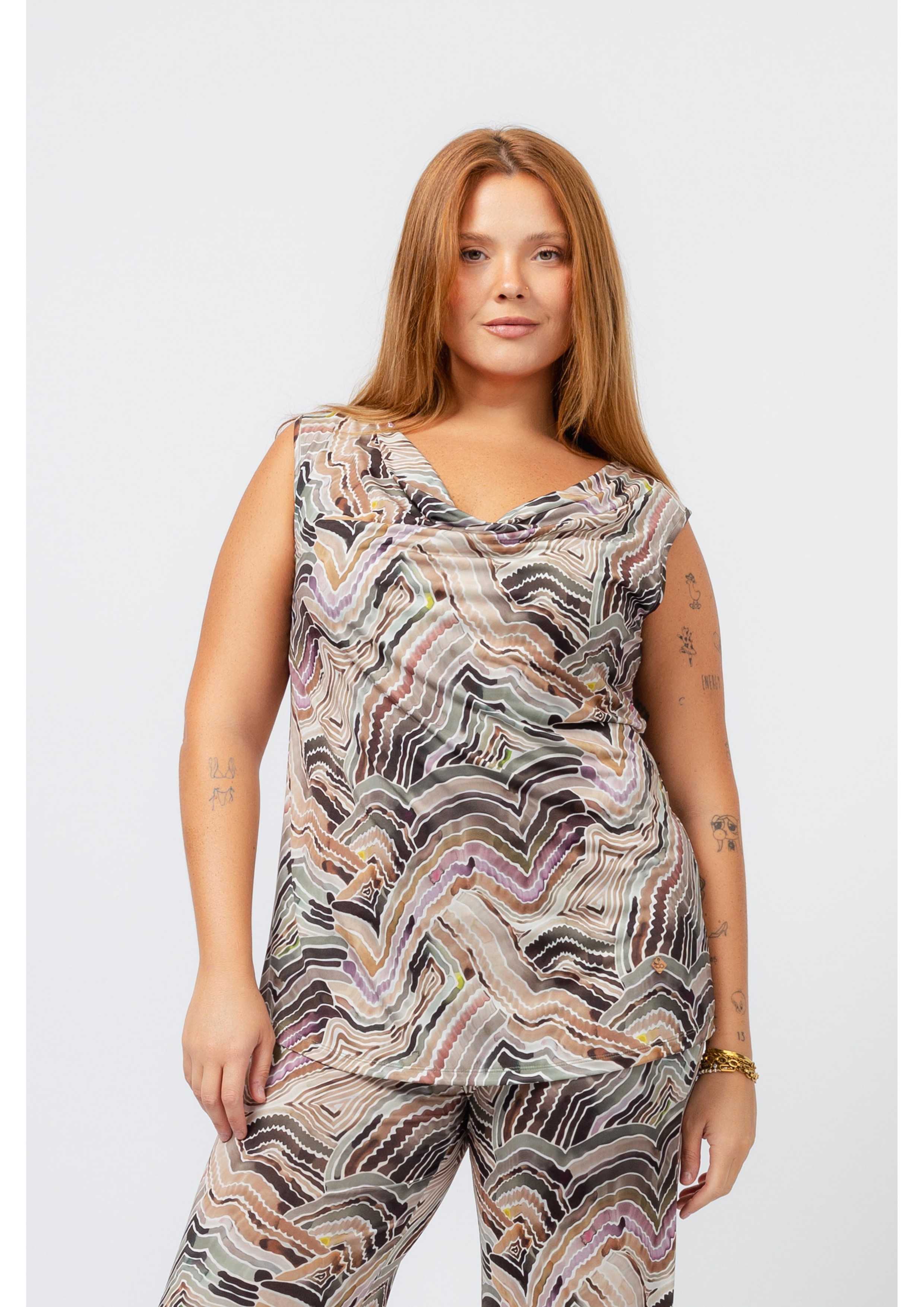 Printed Knit Top Spring...