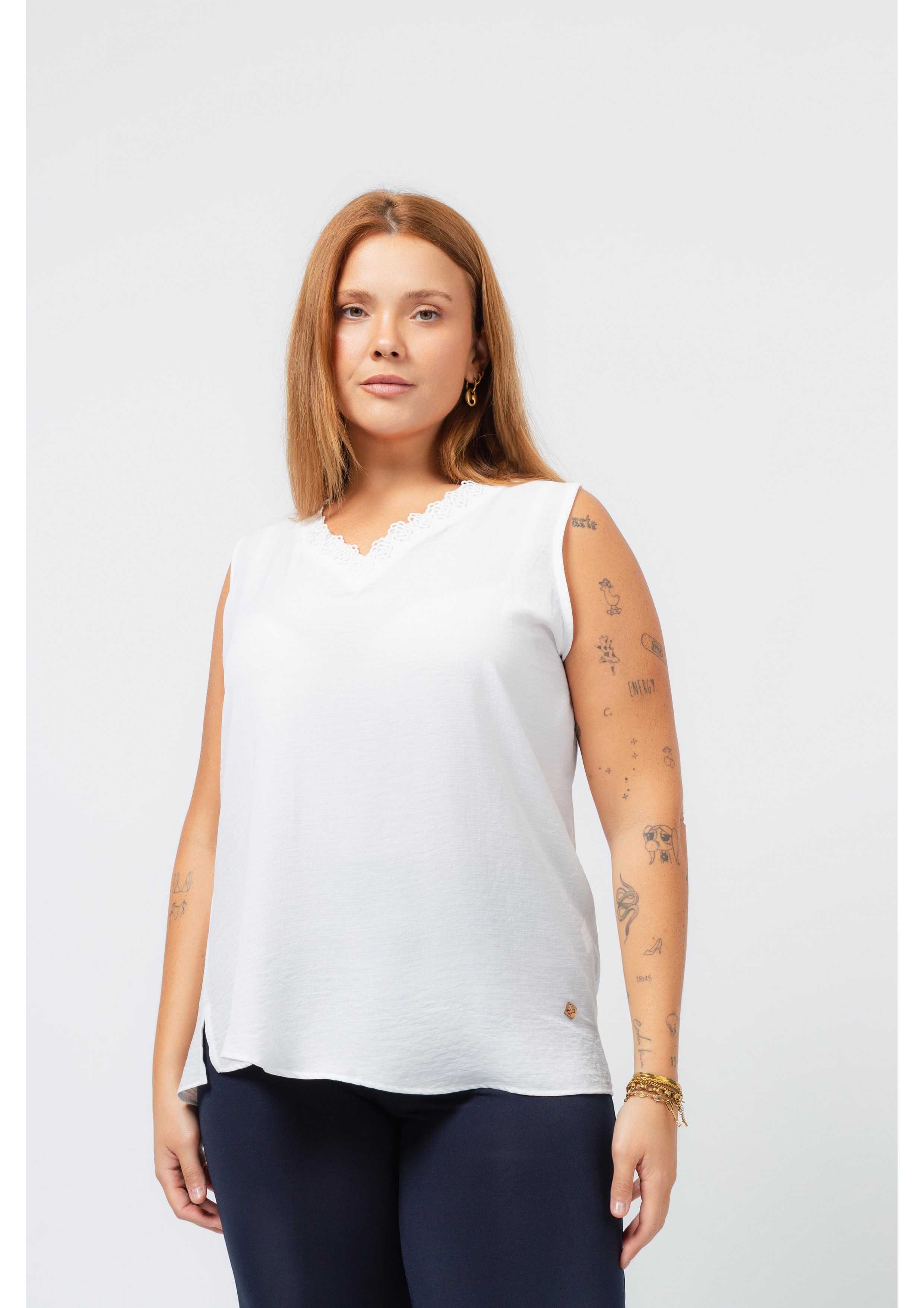 Top en tissu uni Collection...