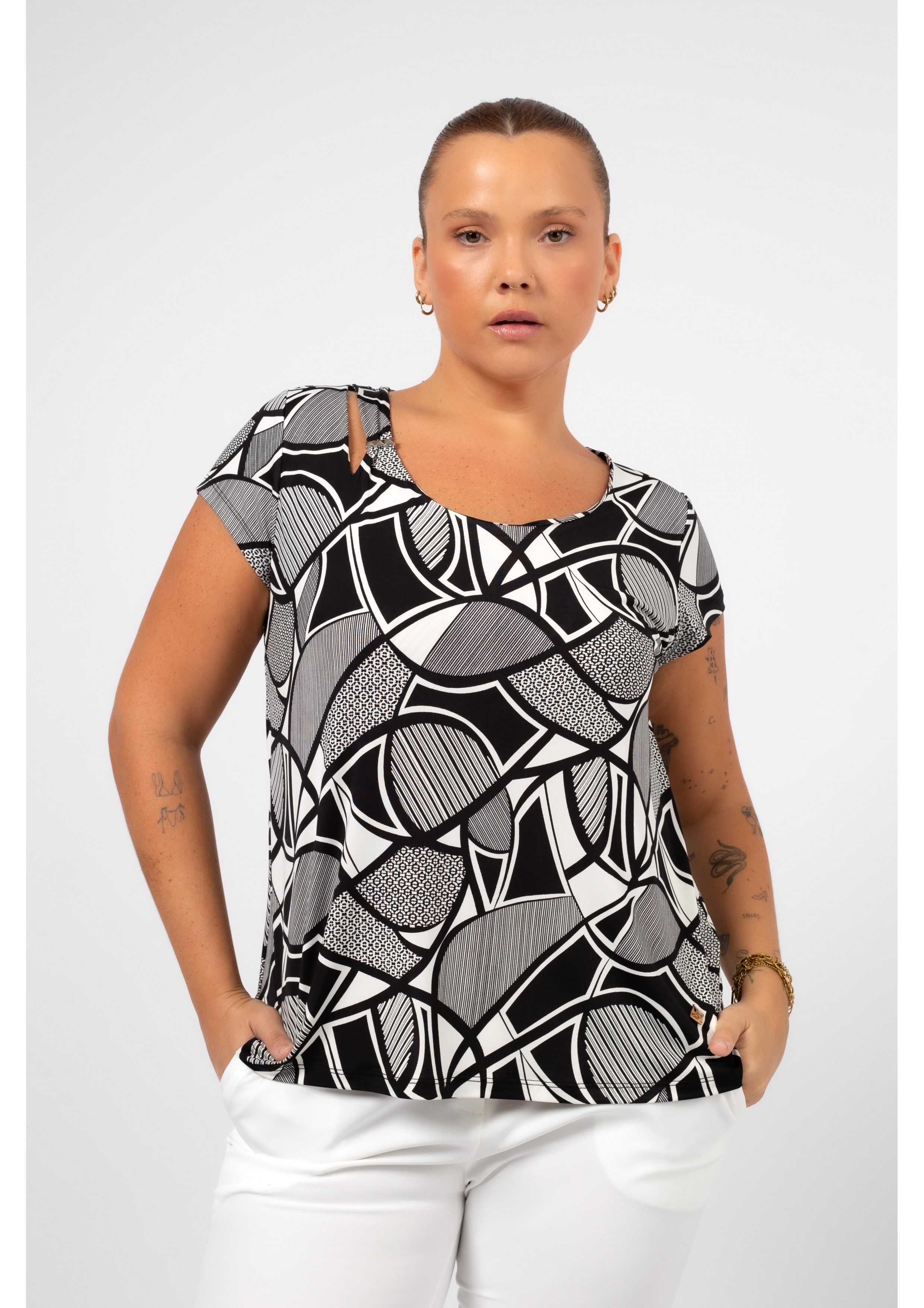 Pull en maille imprimée...