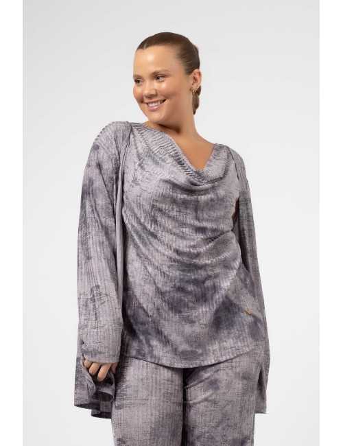 Veste en maille côtelée...