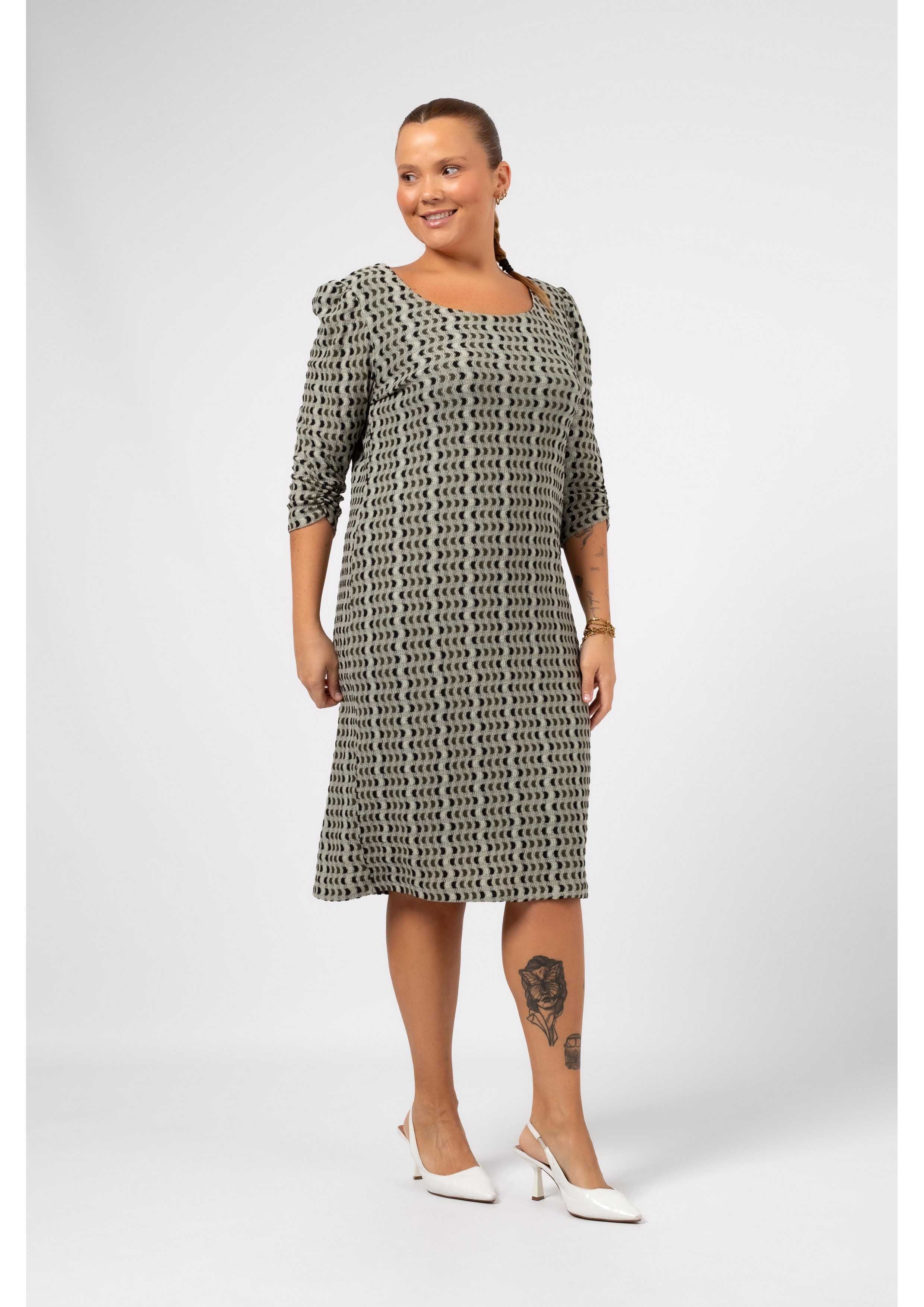 Printed Knit Dress Autumn...