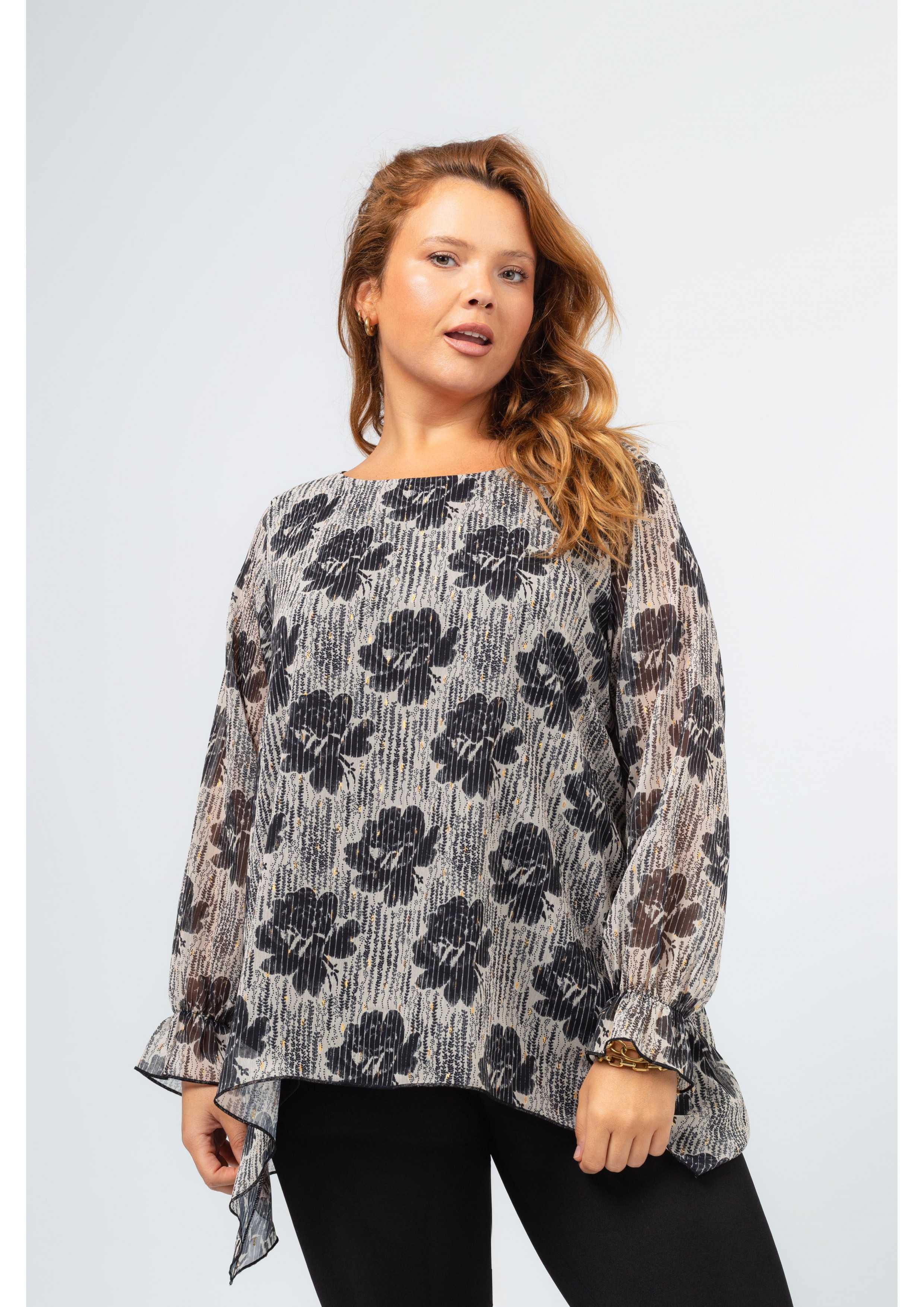 Floral Fabric Tunic Autumn...