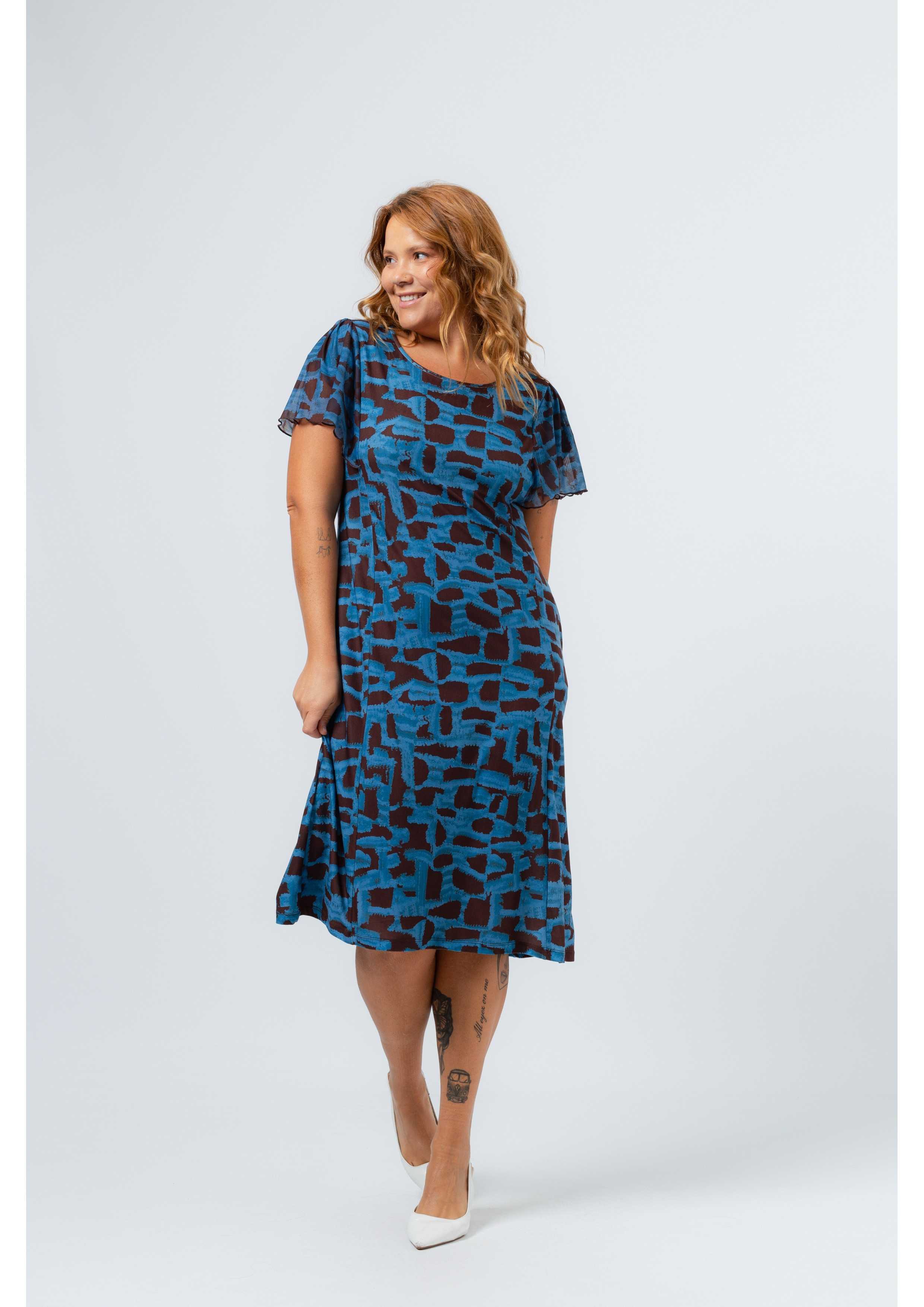 Vestido de punto estampado...