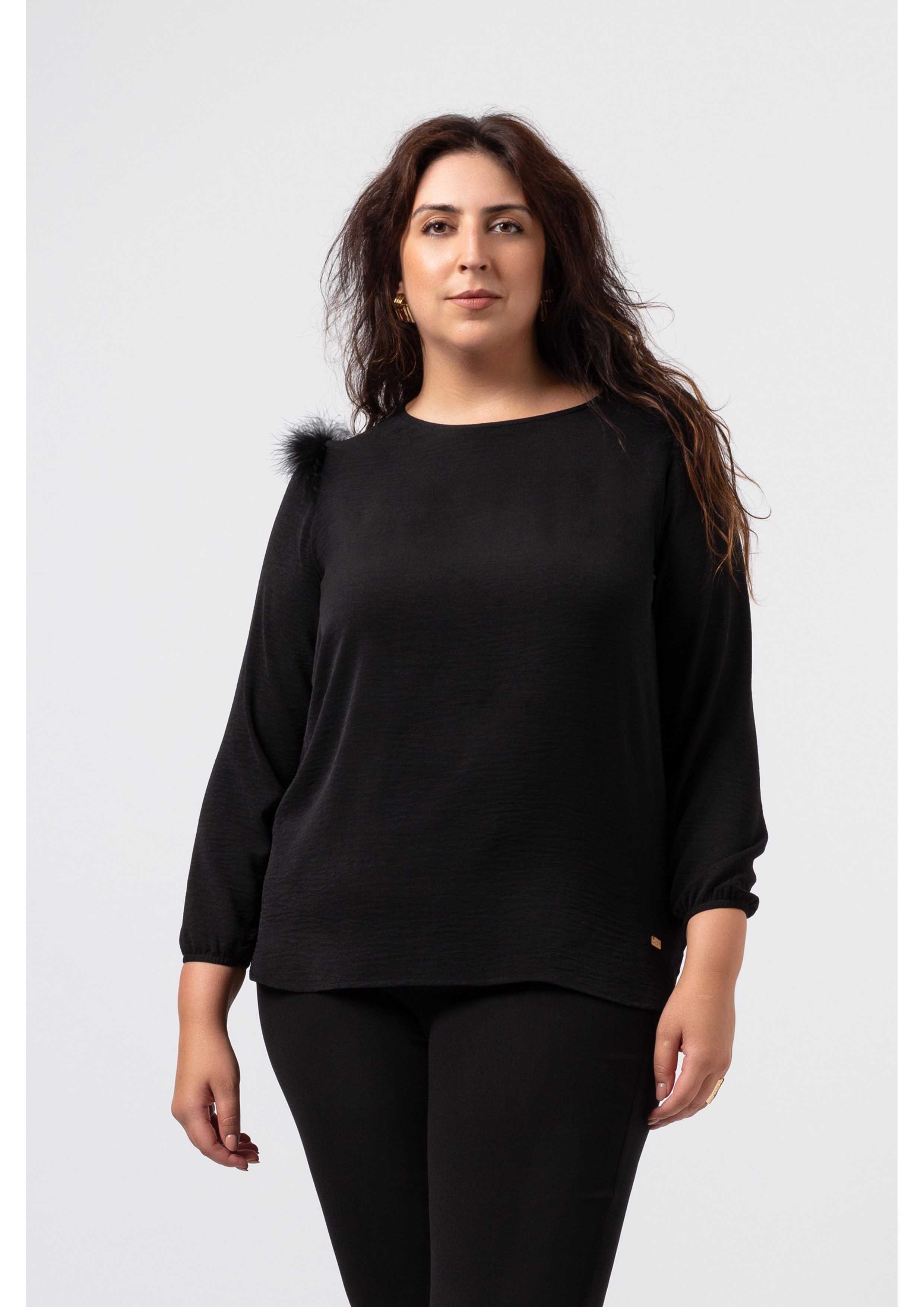 Blusa de tejido liso...