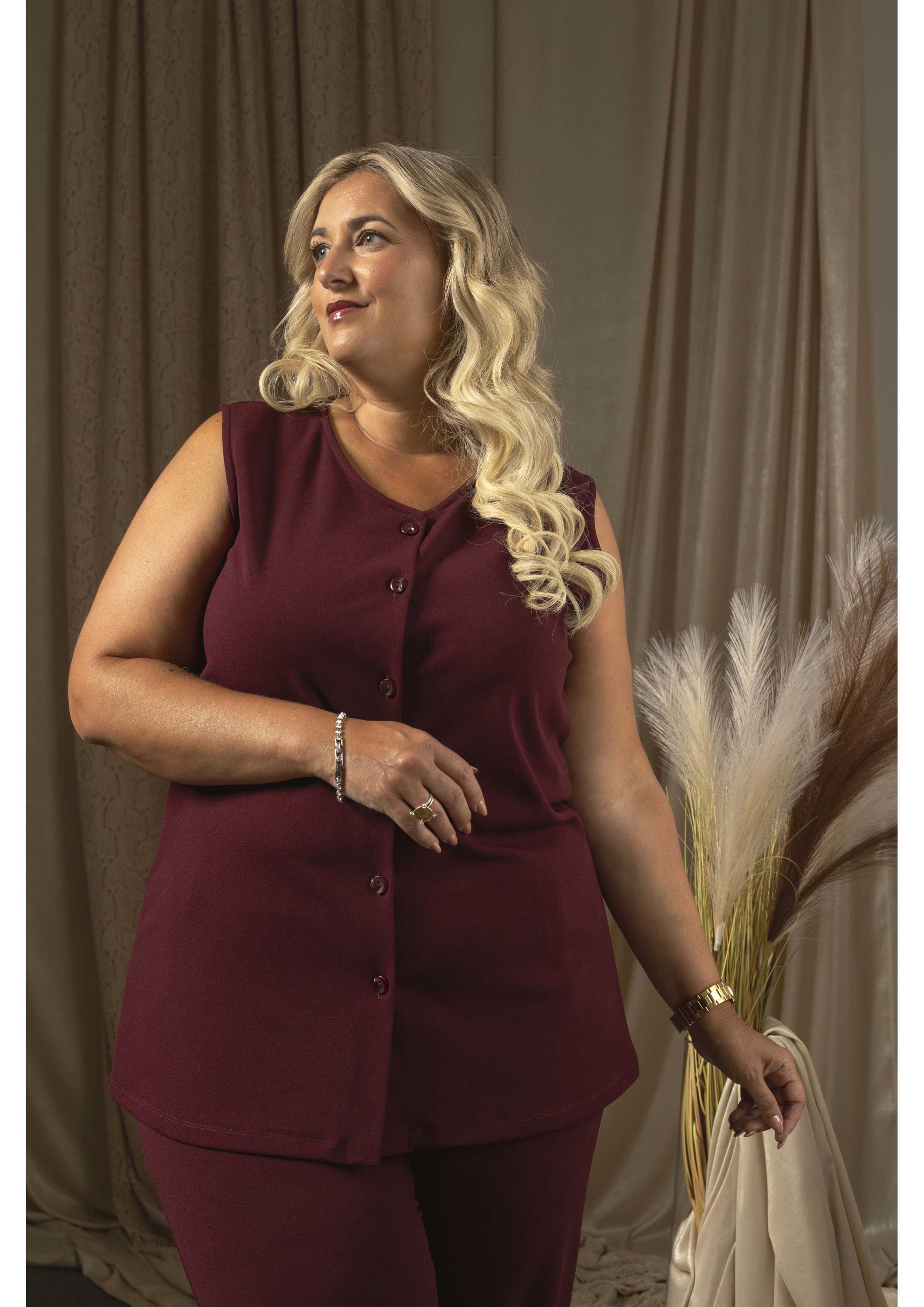 Plain Knit Vest Autumn...