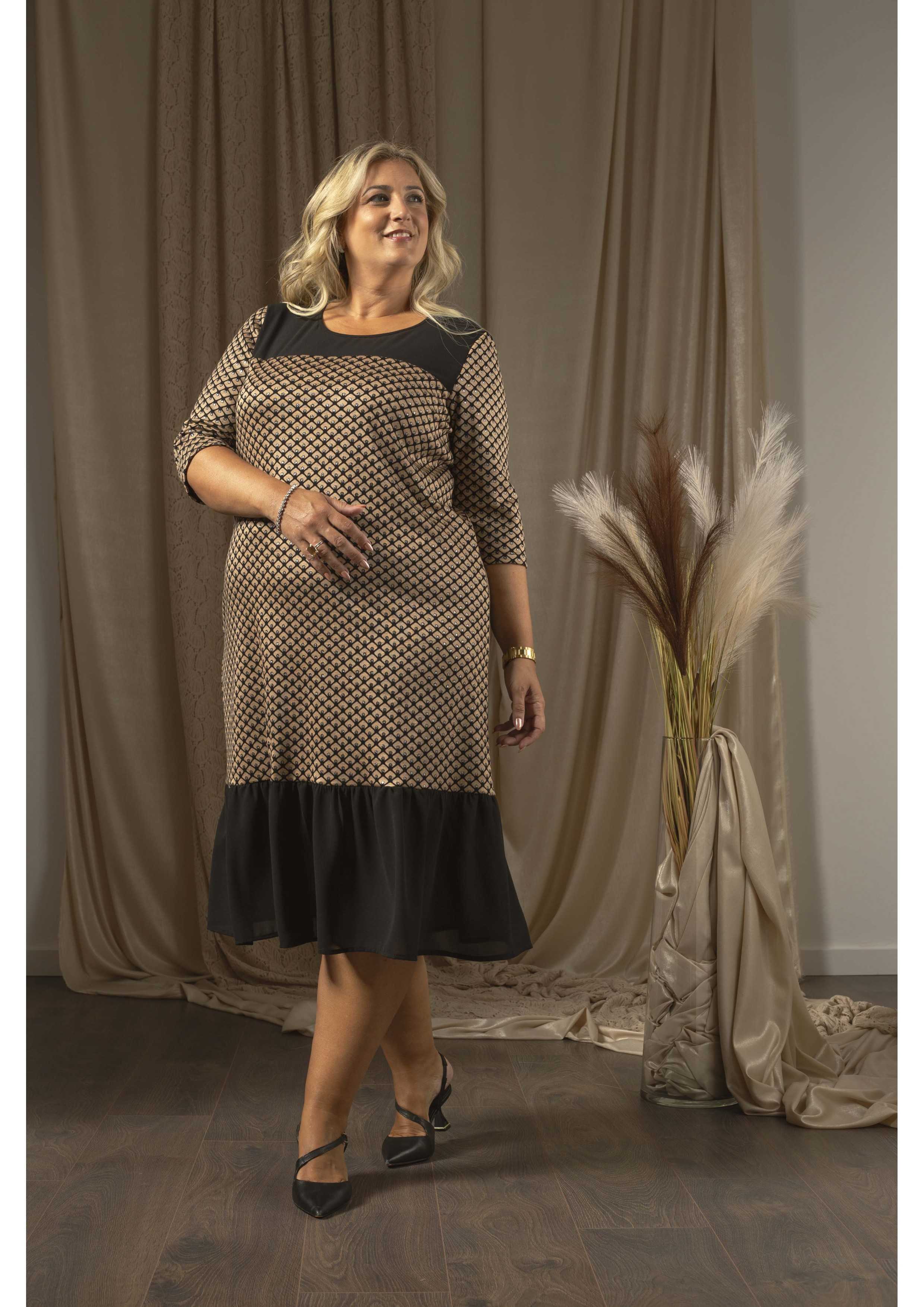 Vestido de malha estampado...