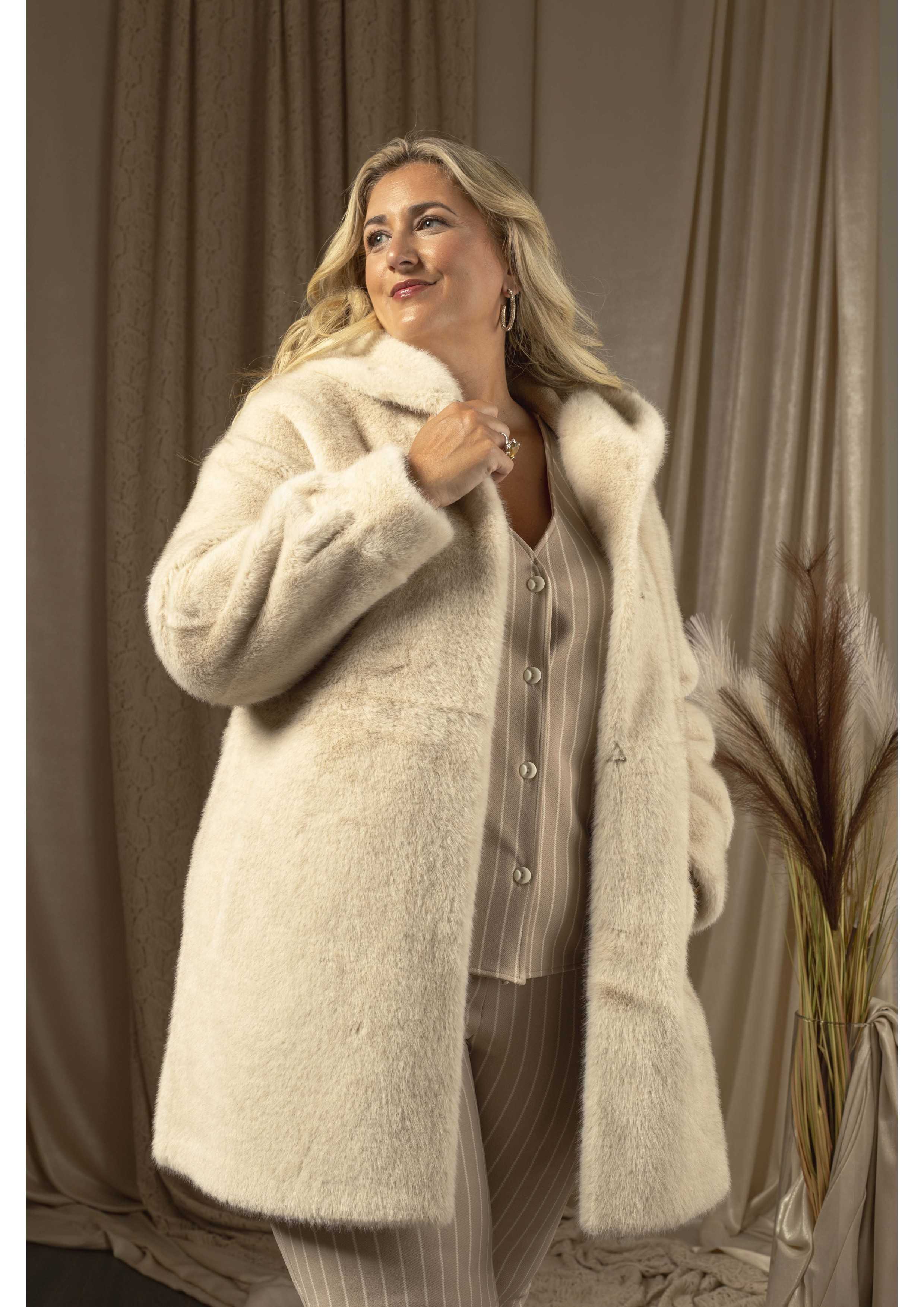 Faux Fur Coat Autumn Winter...