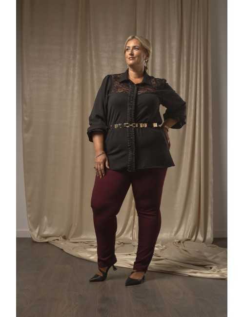 Pantalón de punto liso...