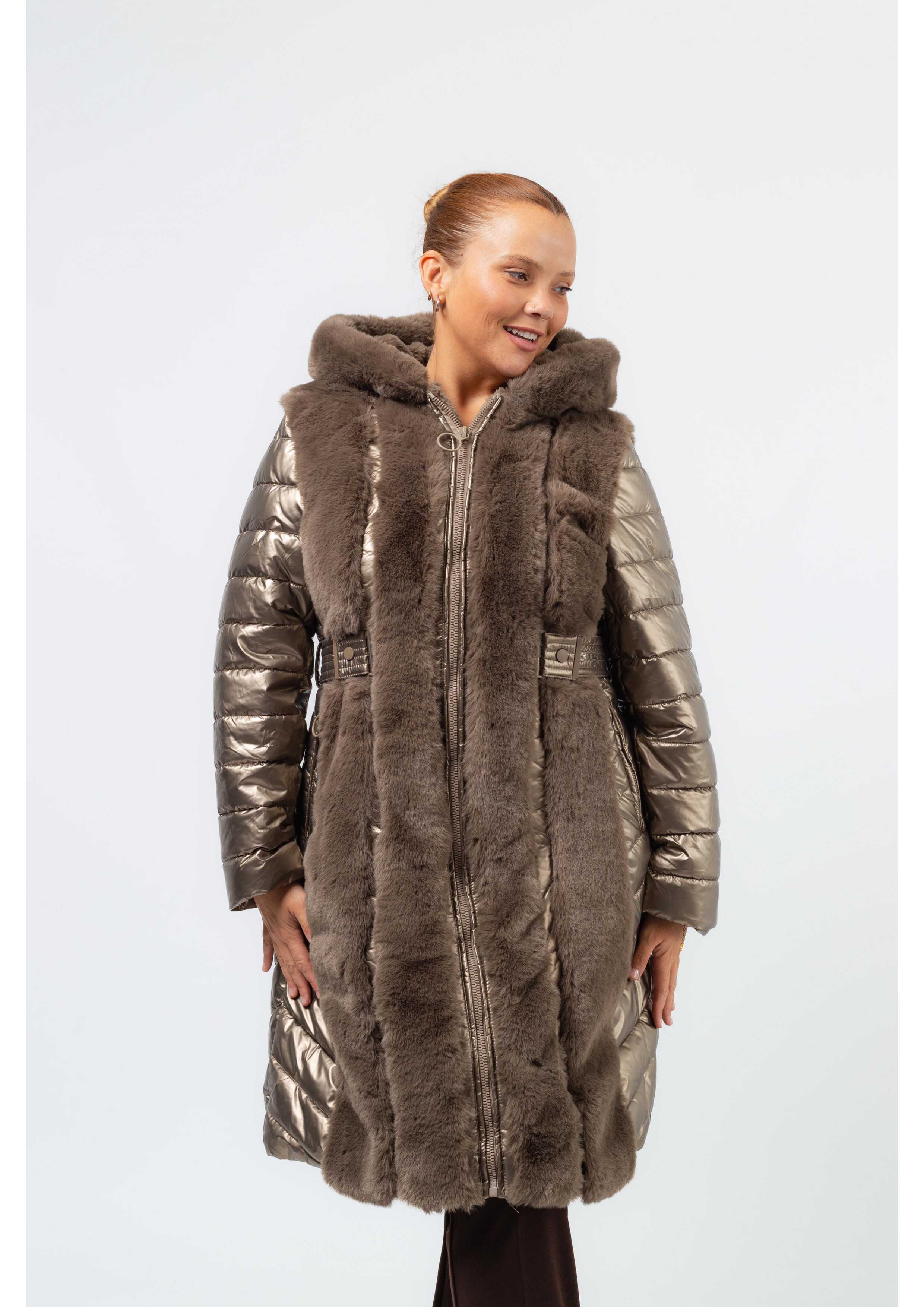 Parka en tissu uni...