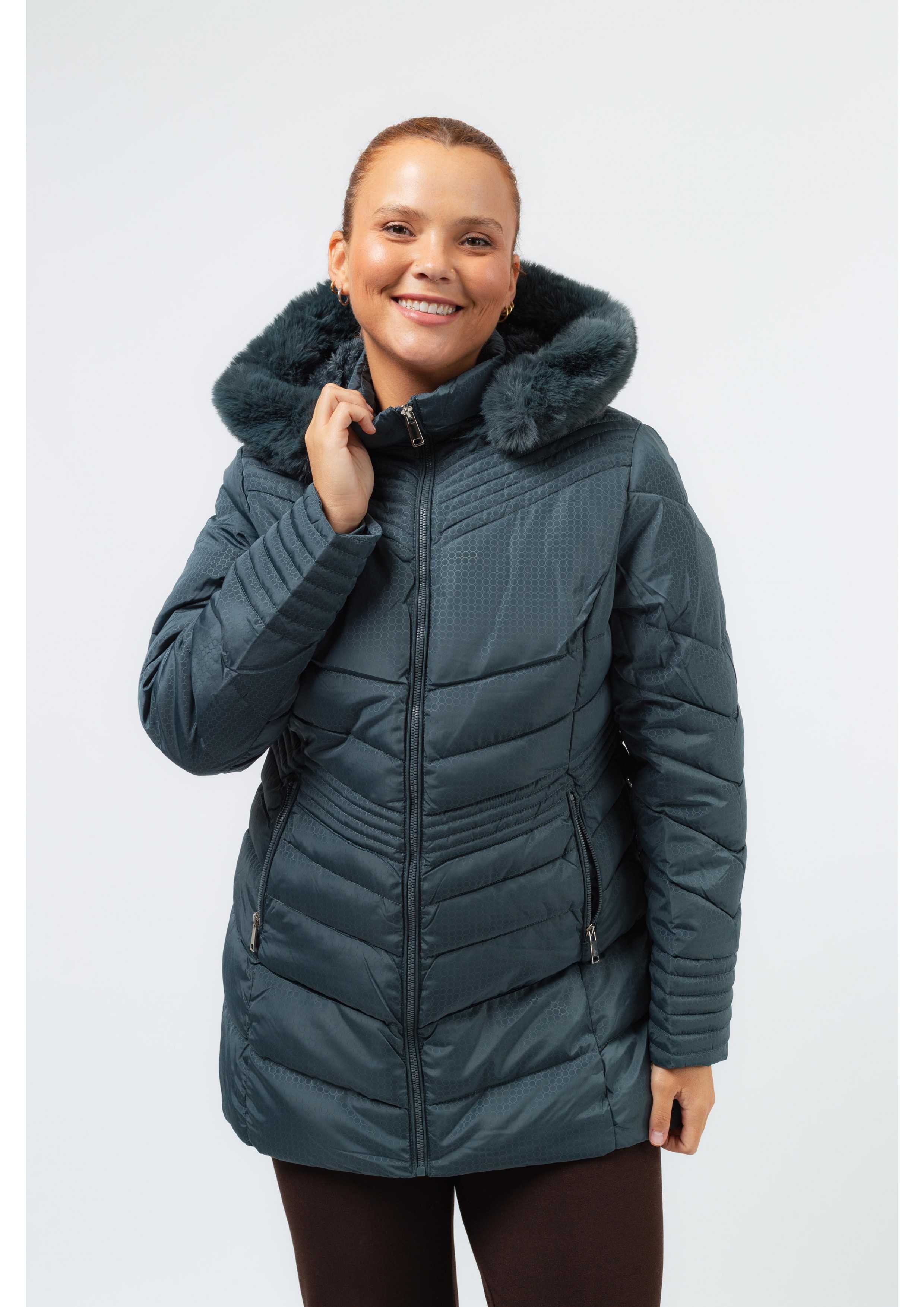 Plain Fabric Parka Autumn...