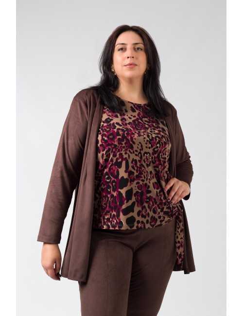 Chaqueta de tejido liso...