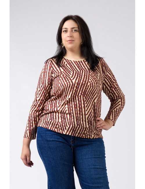 Printed Knit Sweater Autumn...