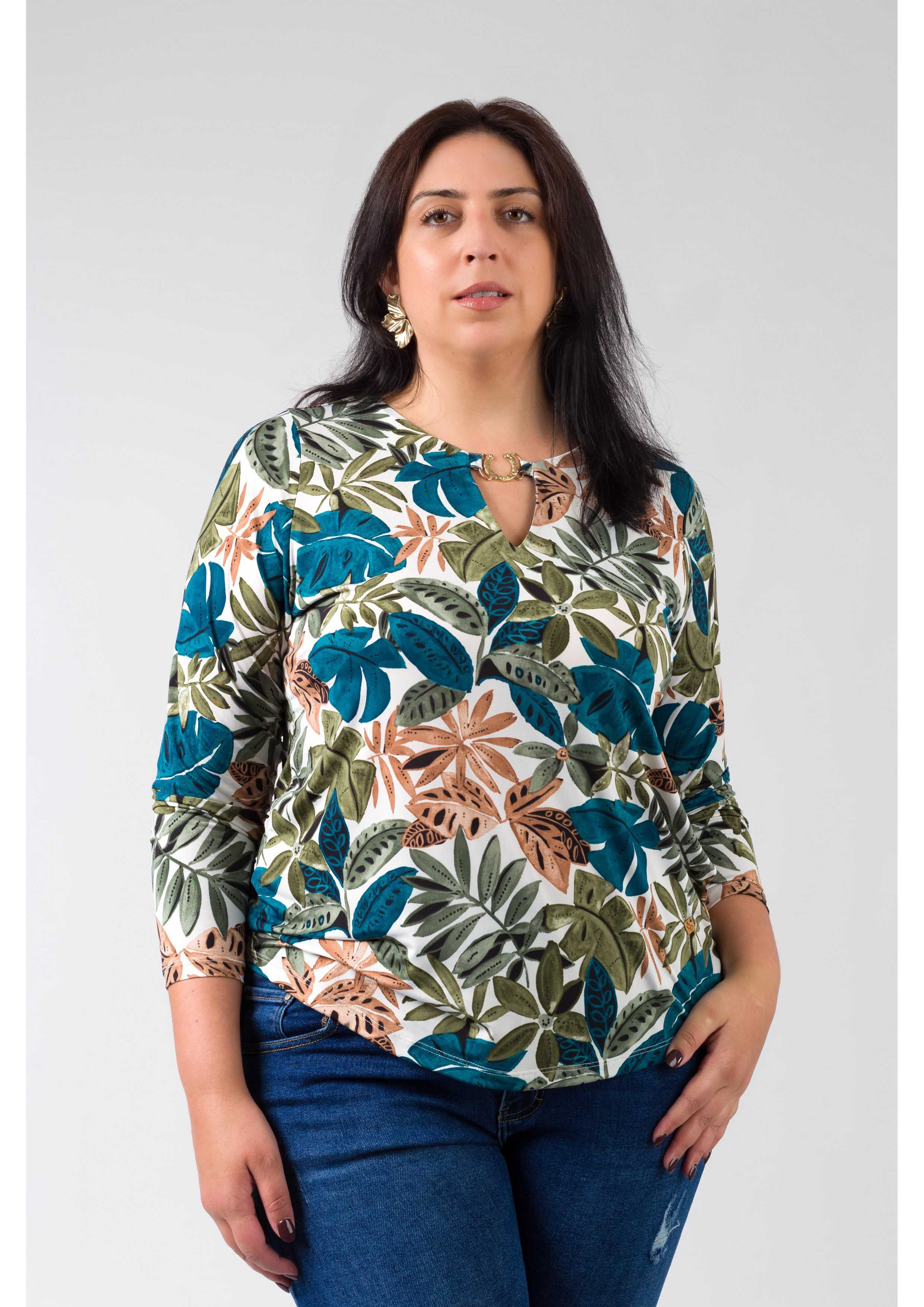 Printed Knit Tunic Autumn...