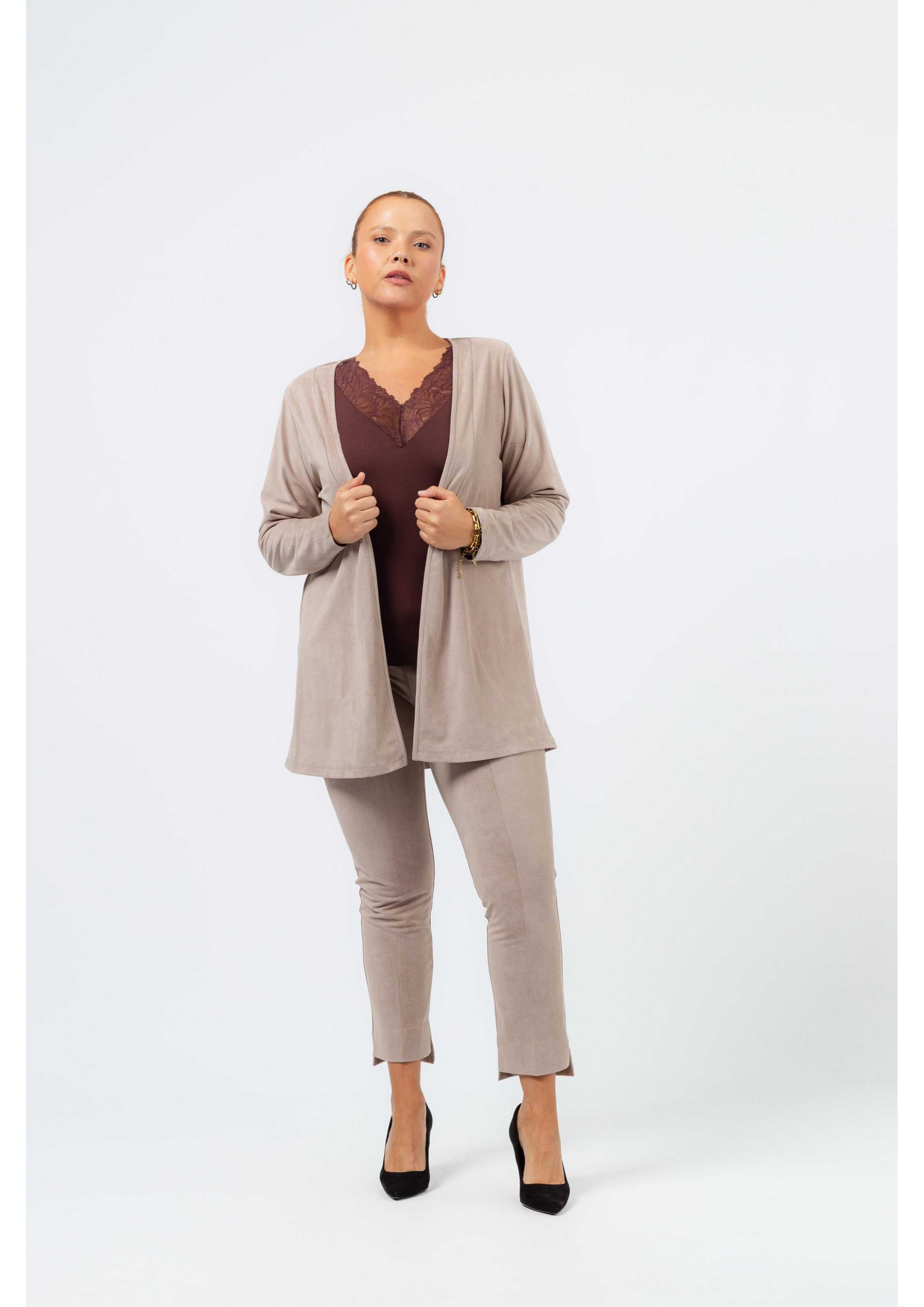 Plain Fabric Pants Autumn...