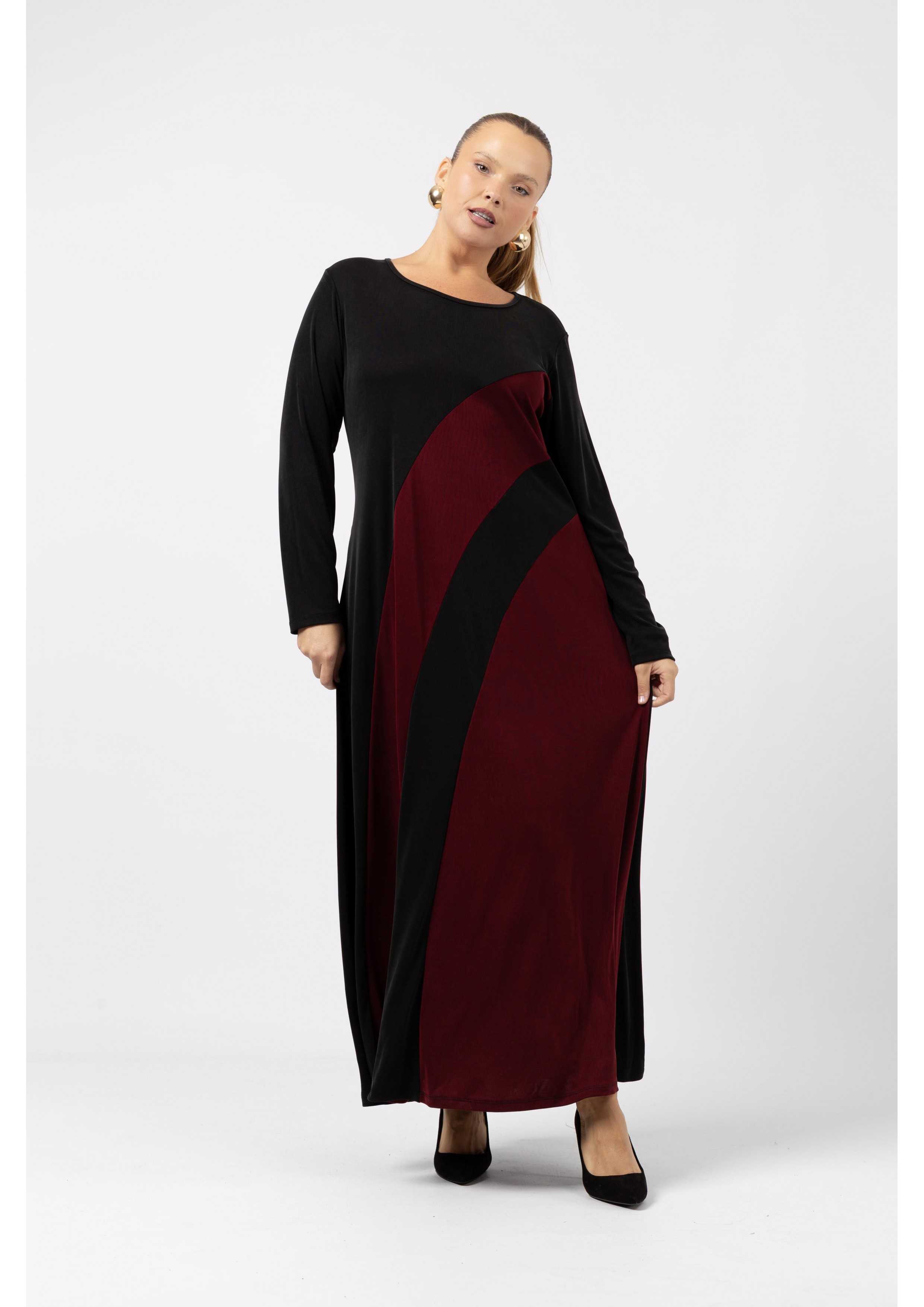 Plain Knit Dress Autumn...