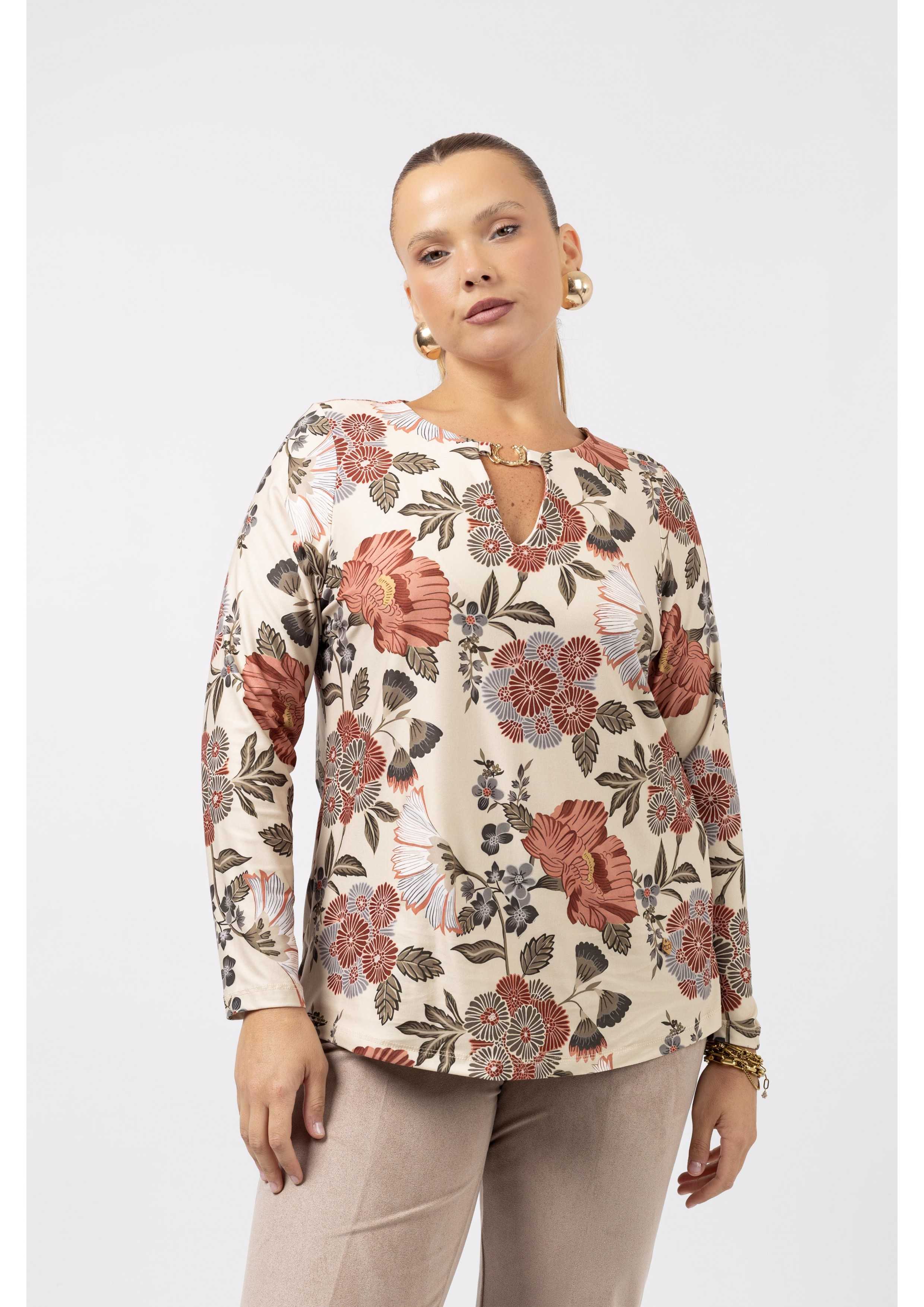 Printed Knit Tunic Autumn...