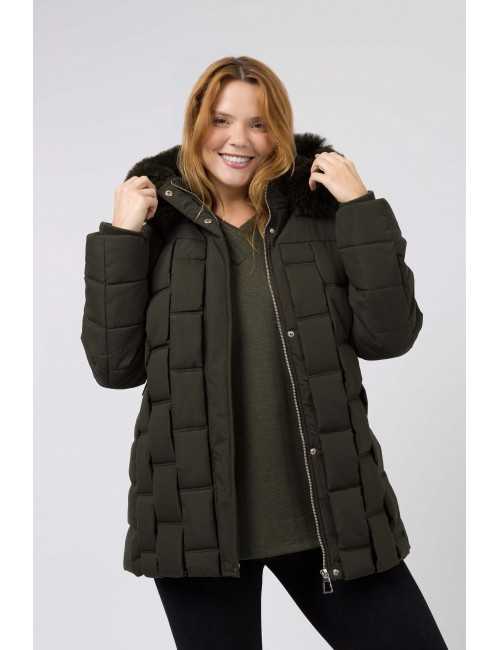 Parka en tissu uni...
