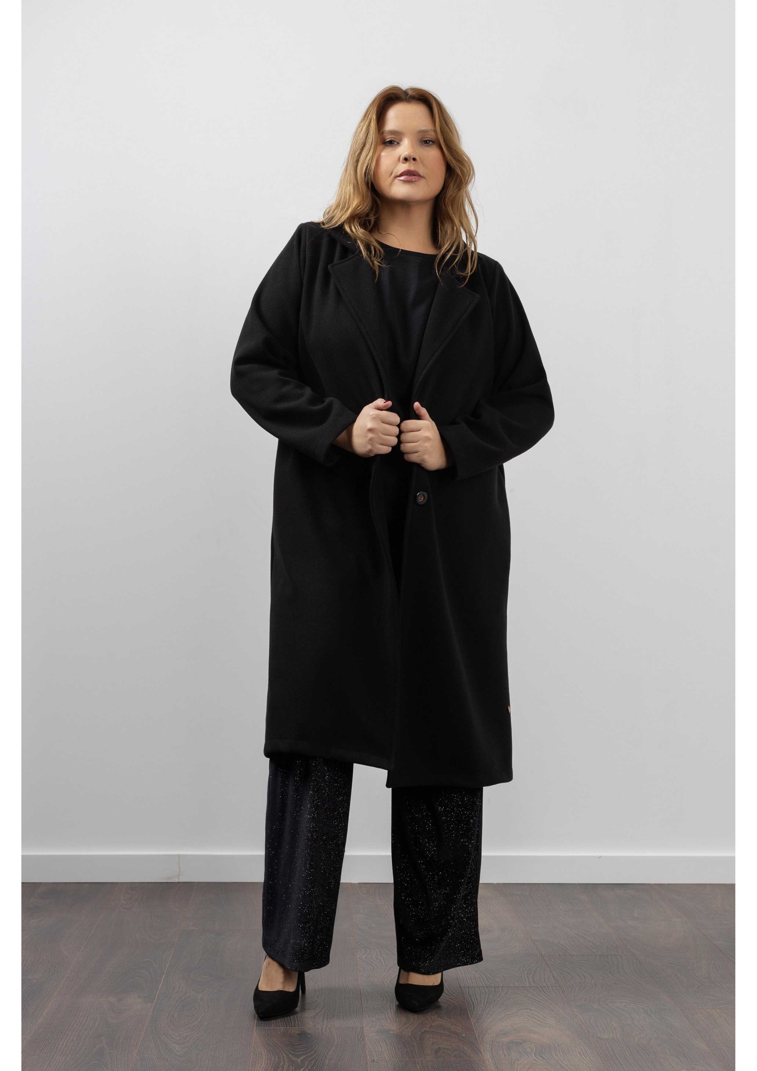 Plain fabric coat Autumn...