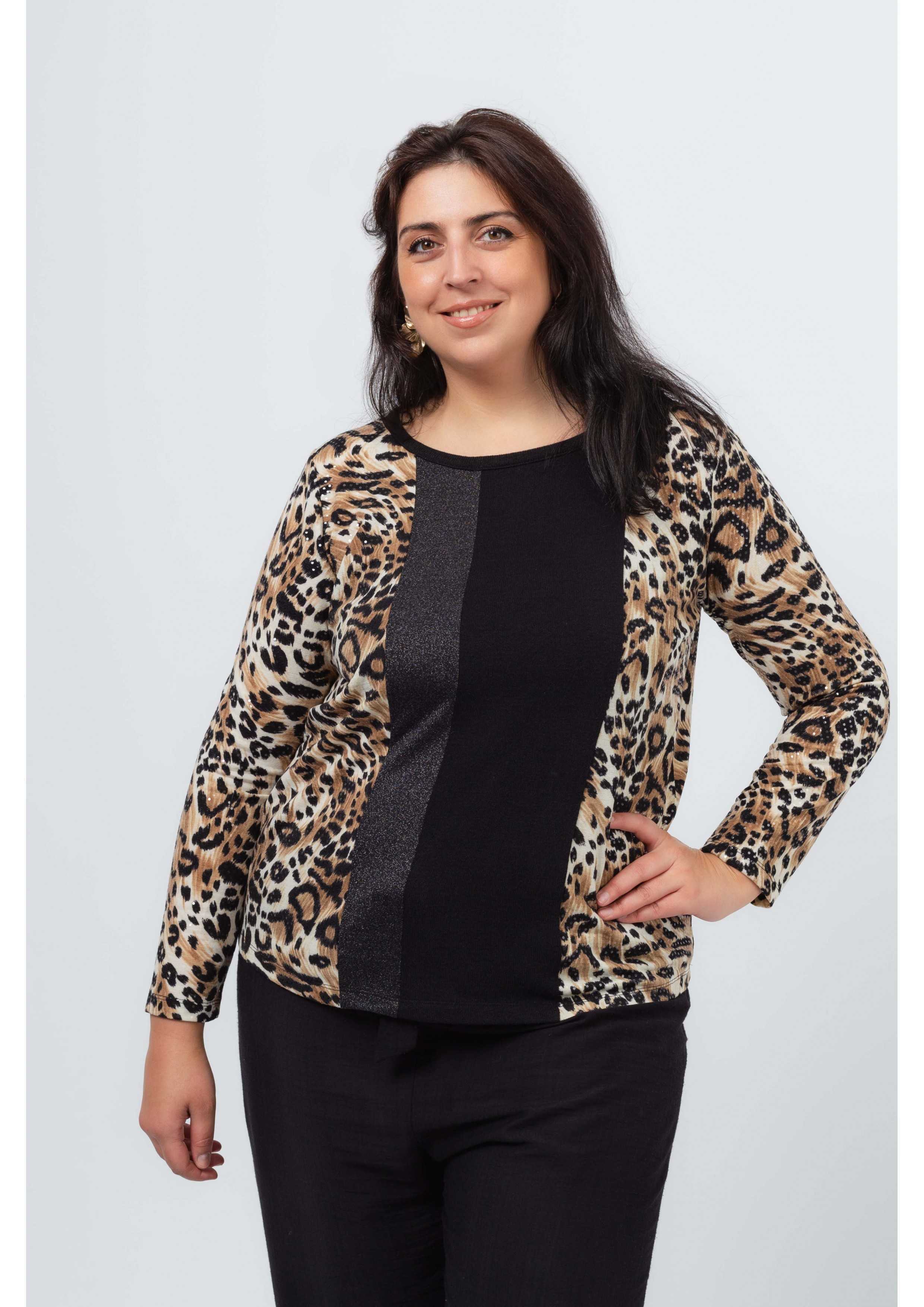 251181 - Printed Knit Sweater Autumn Winter Collection Plus Sizes for wholesale by Teresa Cardoso Oliveira