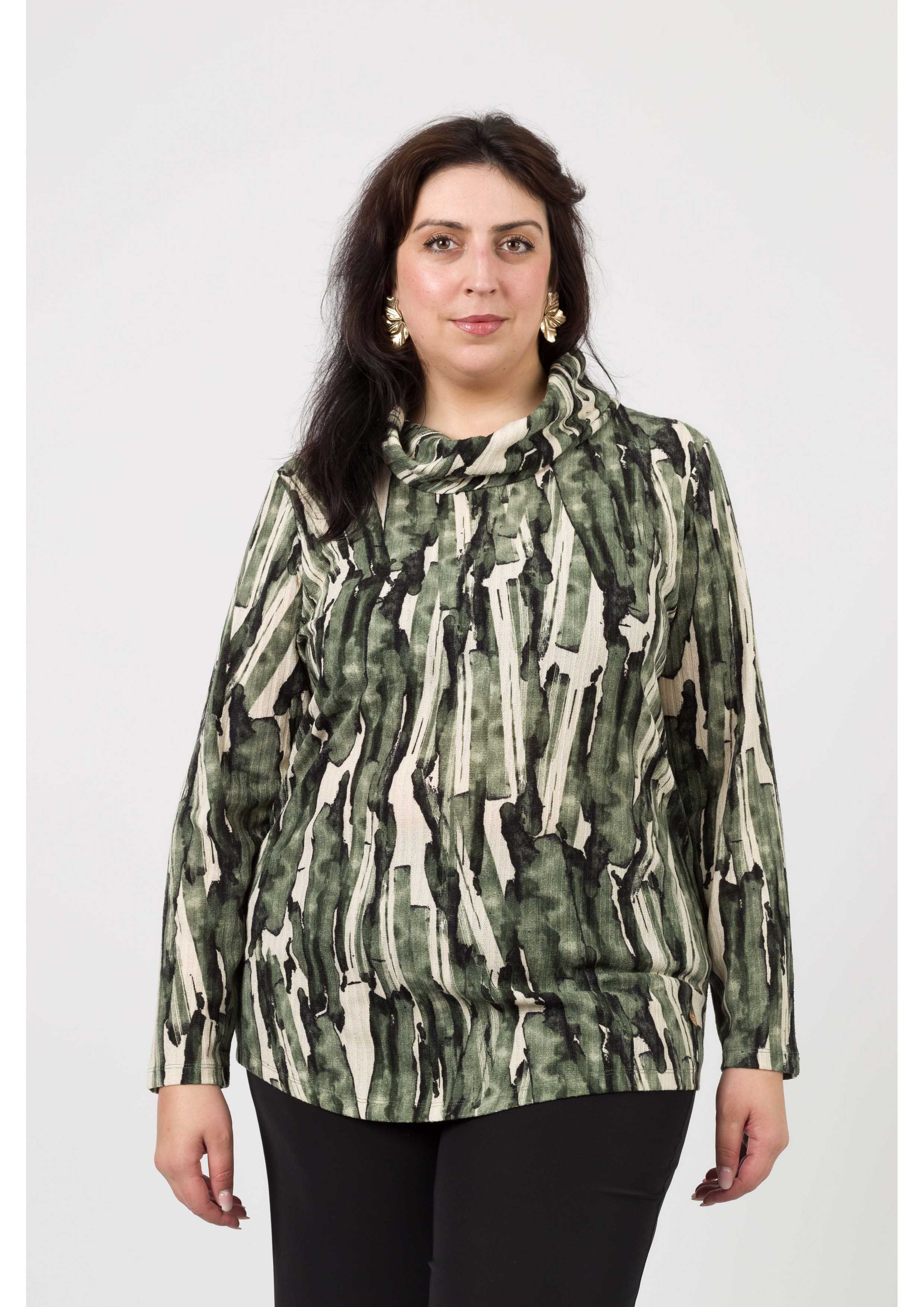 251202 - Printed Knit Sweater Autumn Winter Collection Plus Sizes for wholesale by Teresa Cardoso Oliveira